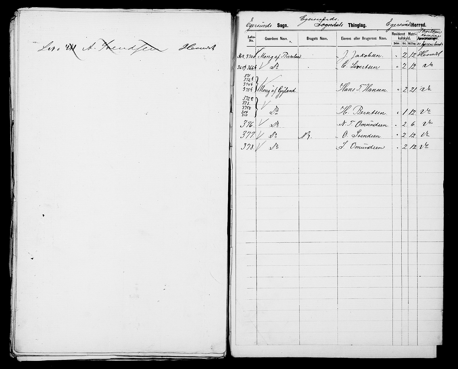 SAST, 1875 census for 1116L Eigersund/Eigersund og Ogna, 1875, p. 48