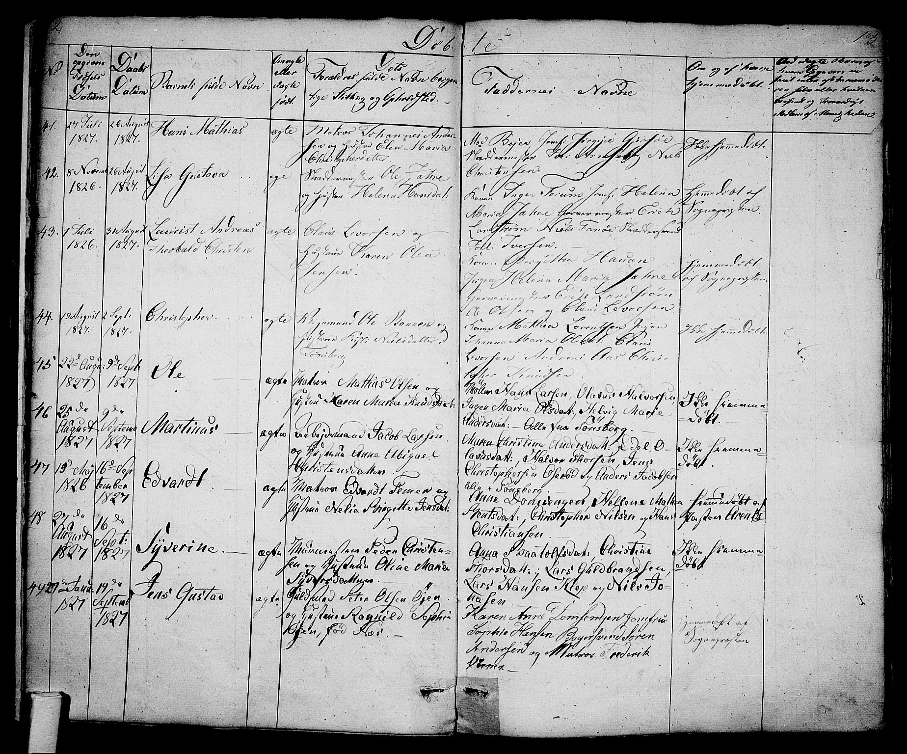 Tønsberg kirkebøker, SAKO/A-330/F/Fa/L0005: Parish register (official) no. I 5, 1827-1836, p. 12-13