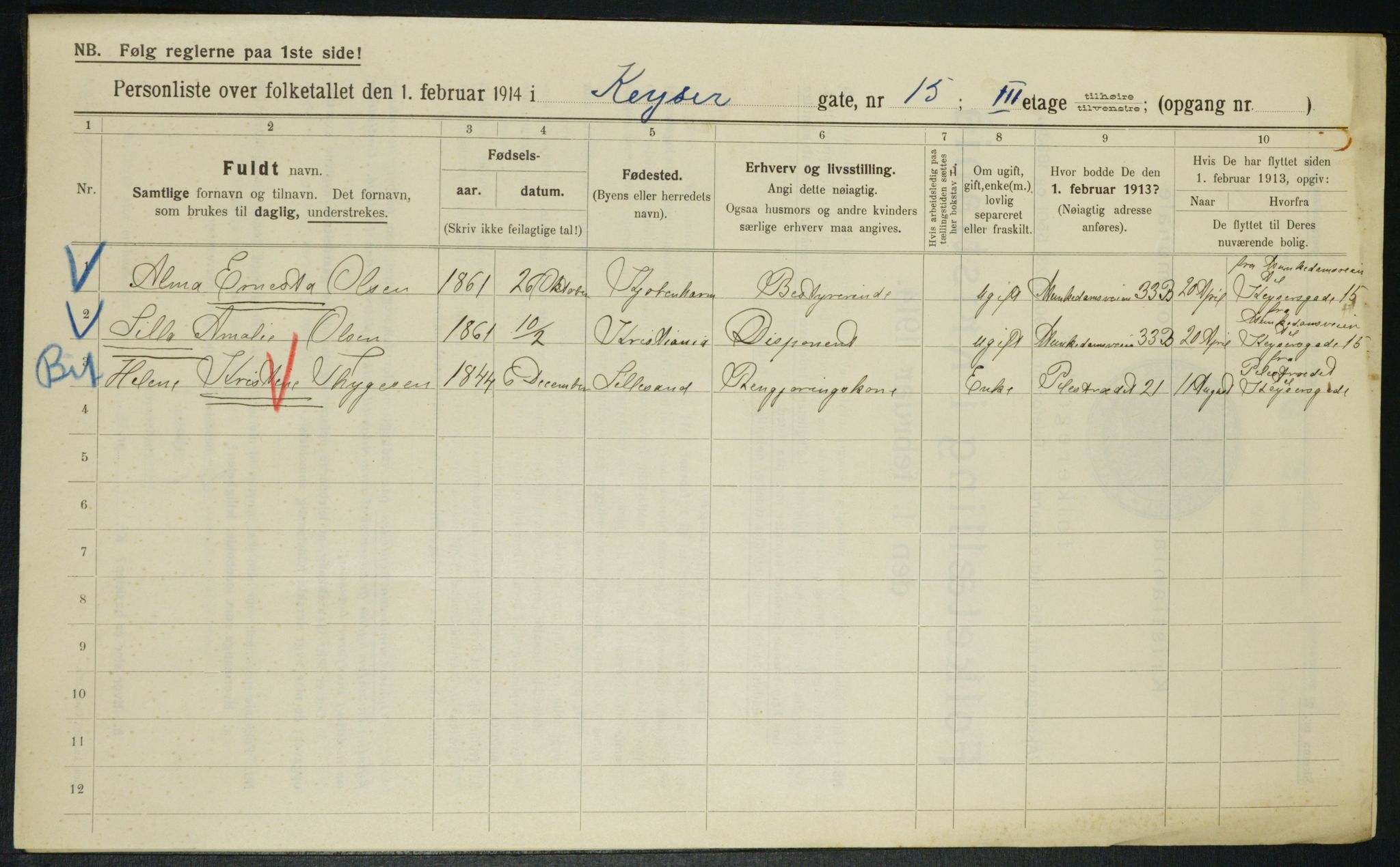 OBA, Municipal Census 1914 for Kristiania, 1914, p. 49359