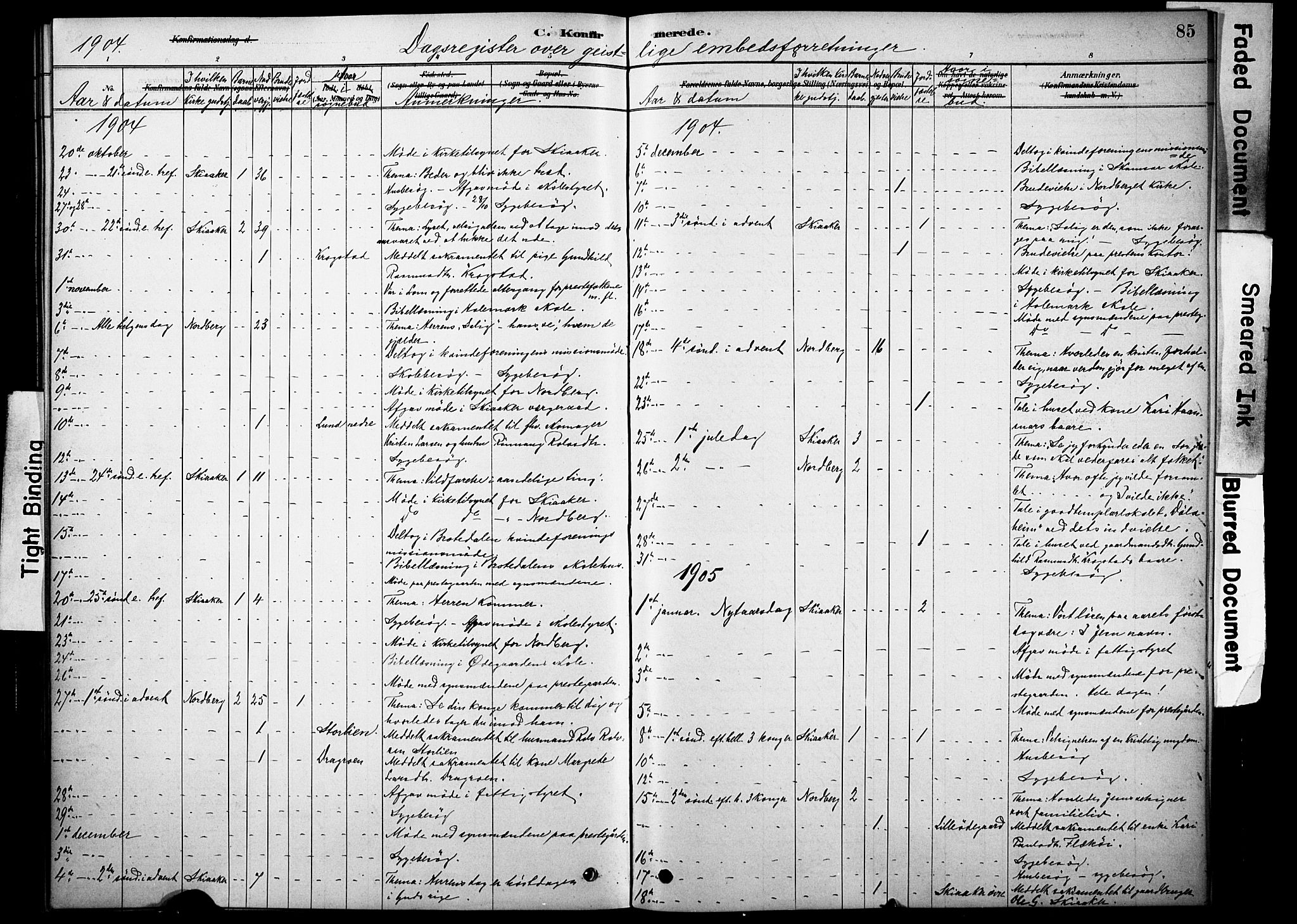 Skjåk prestekontor, SAH/PREST-072/H/Ha/Haa/L0002: Parish register (official) no. 2, 1878-1907, p. 85