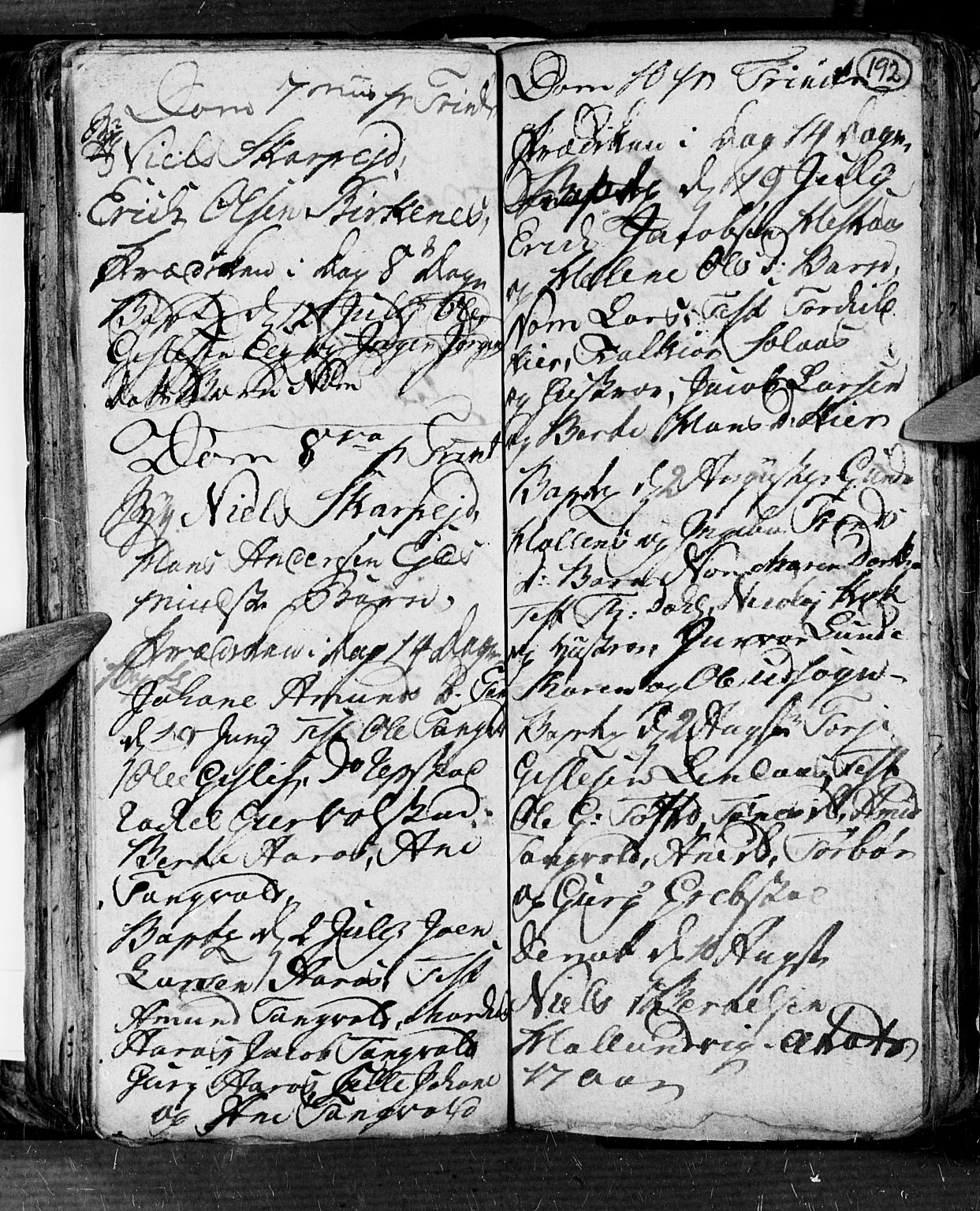 Søgne sokneprestkontor, AV/SAK-1111-0037/F/Fb/Fbb/L0001: Parish register (copy) no. B 1, 1779-1802, p. 192