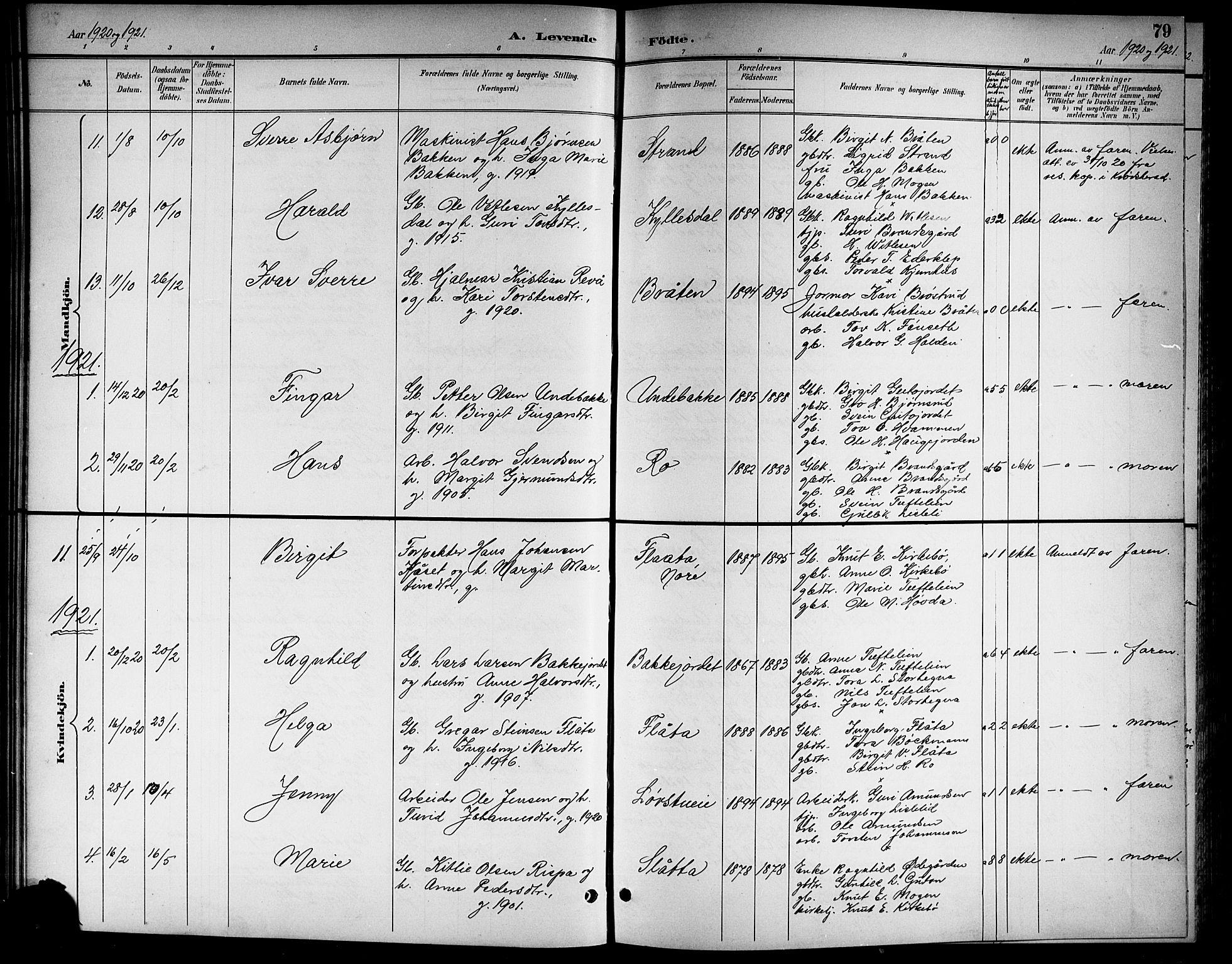 Nore kirkebøker, SAKO/A-238/G/Gb/L0003: Parish register (copy) no. II 3, 1894-1923, p. 79