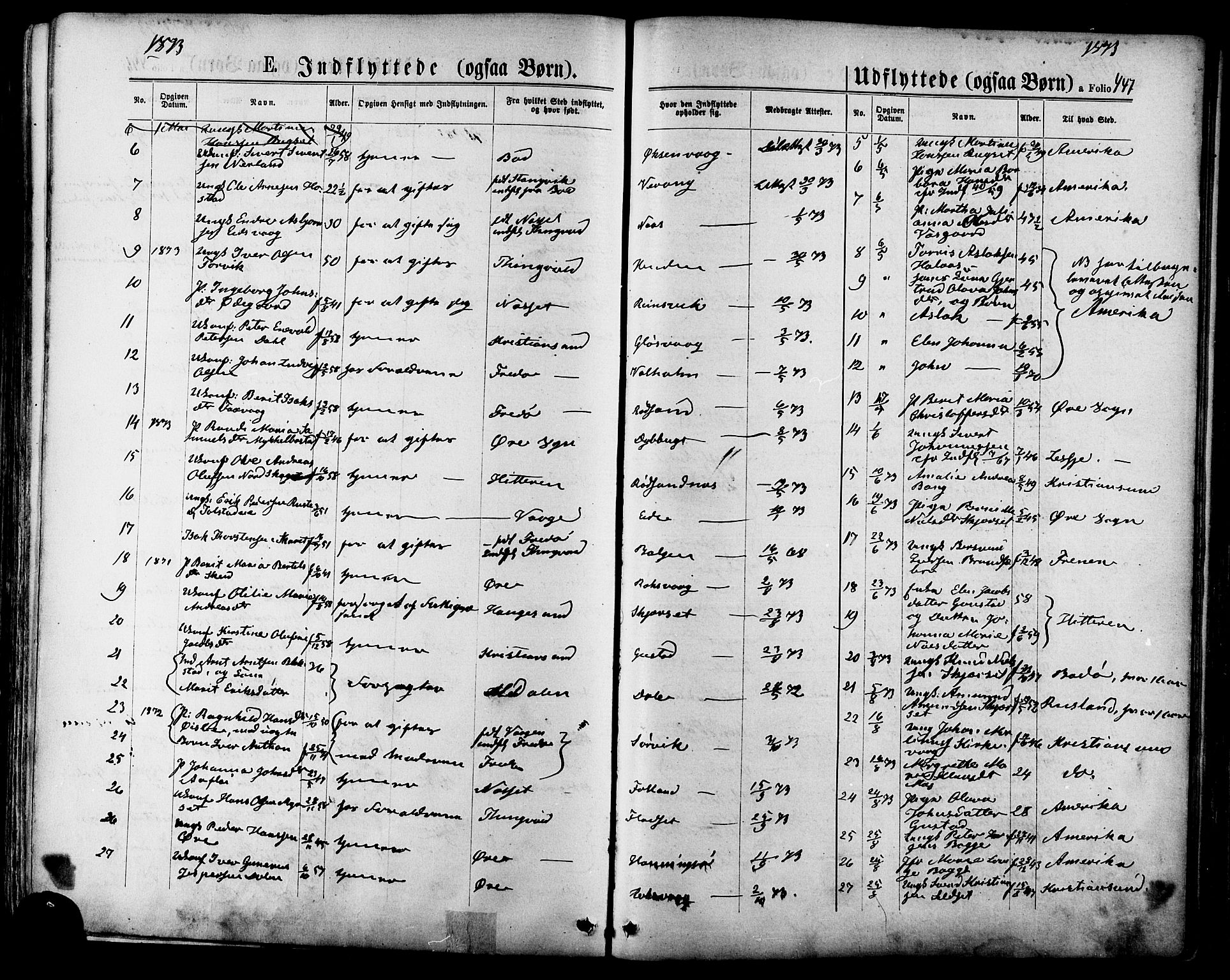 Ministerialprotokoller, klokkerbøker og fødselsregistre - Møre og Romsdal, SAT/A-1454/568/L0805: Parish register (official) no. 568A12 /1, 1869-1884, p. 447