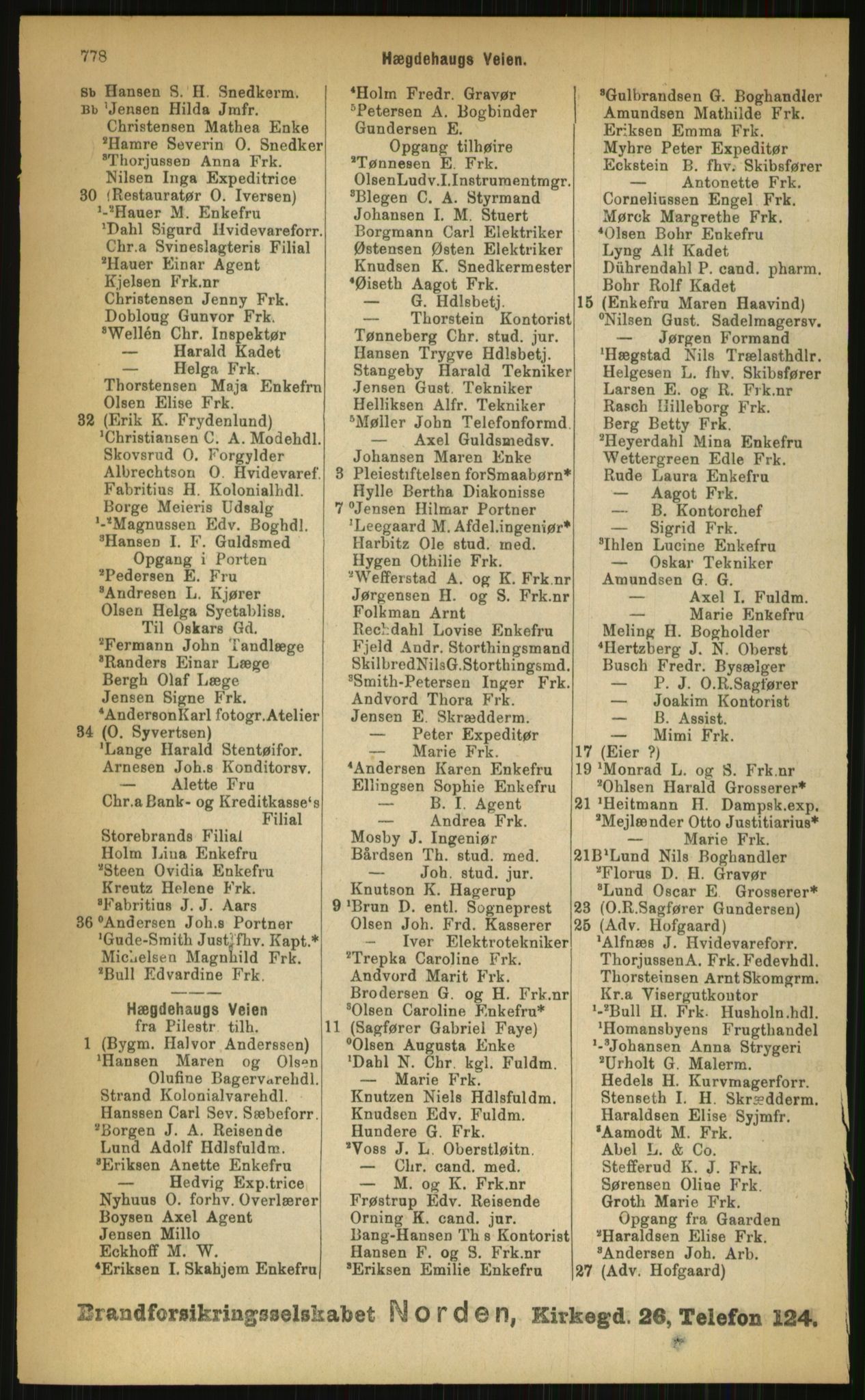 Kristiania/Oslo adressebok, PUBL/-, 1899, p. 778