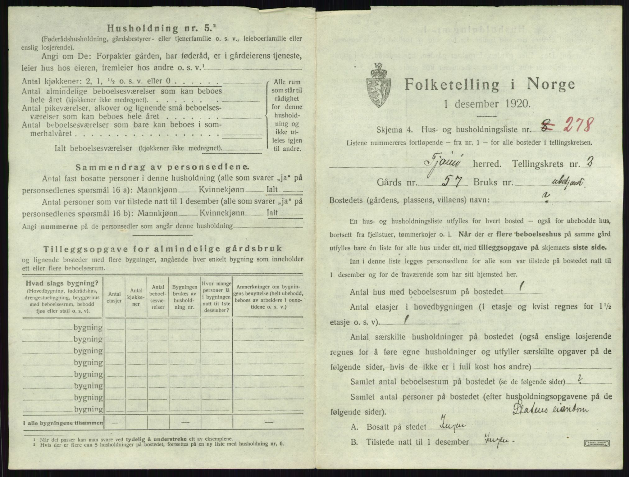 SAKO, 1920 census for Tjøme, 1920, p. 907