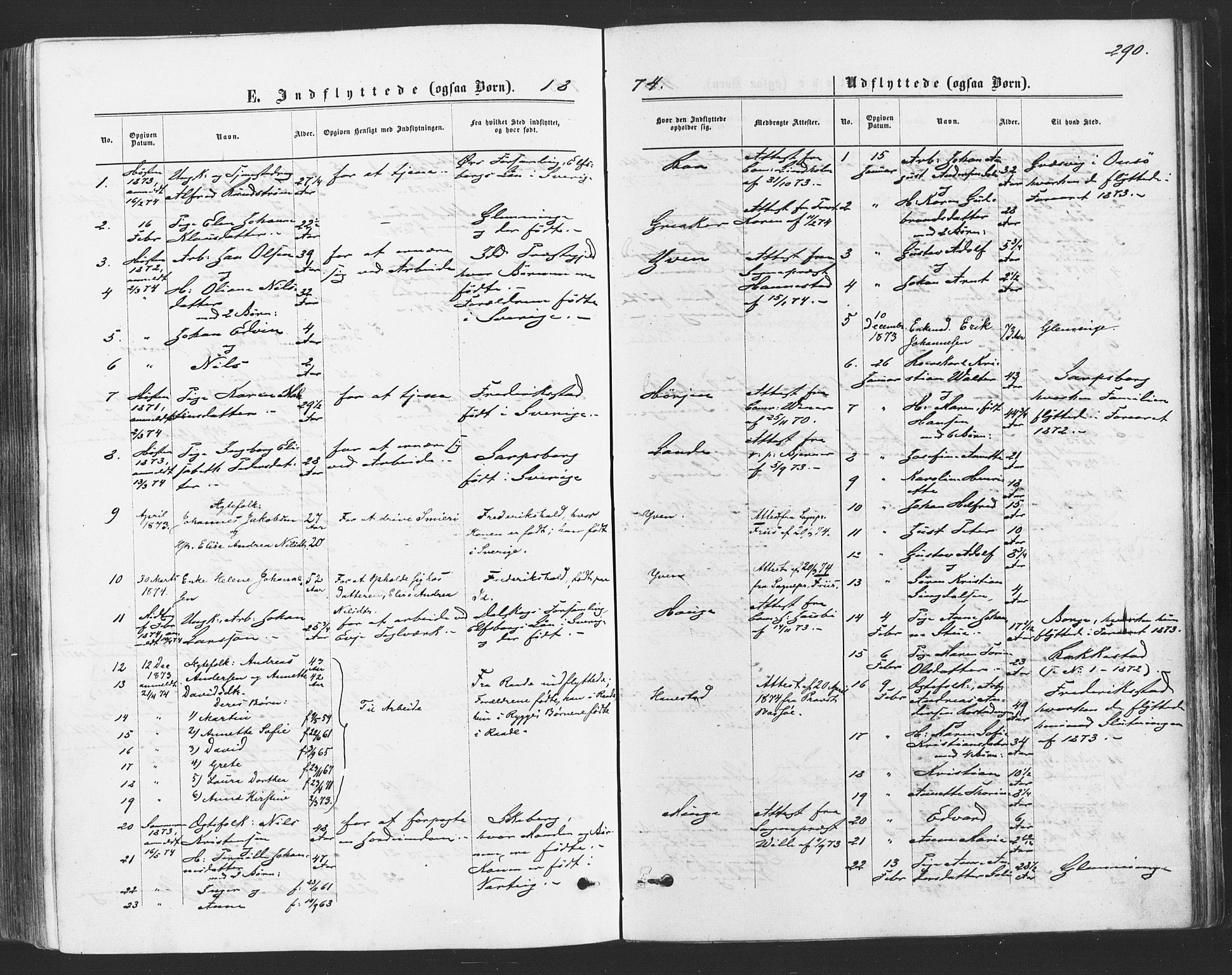 Tune prestekontor Kirkebøker, SAO/A-2007/F/Fa/L0016: Parish register (official) no. 16, 1874-1877, p. 290