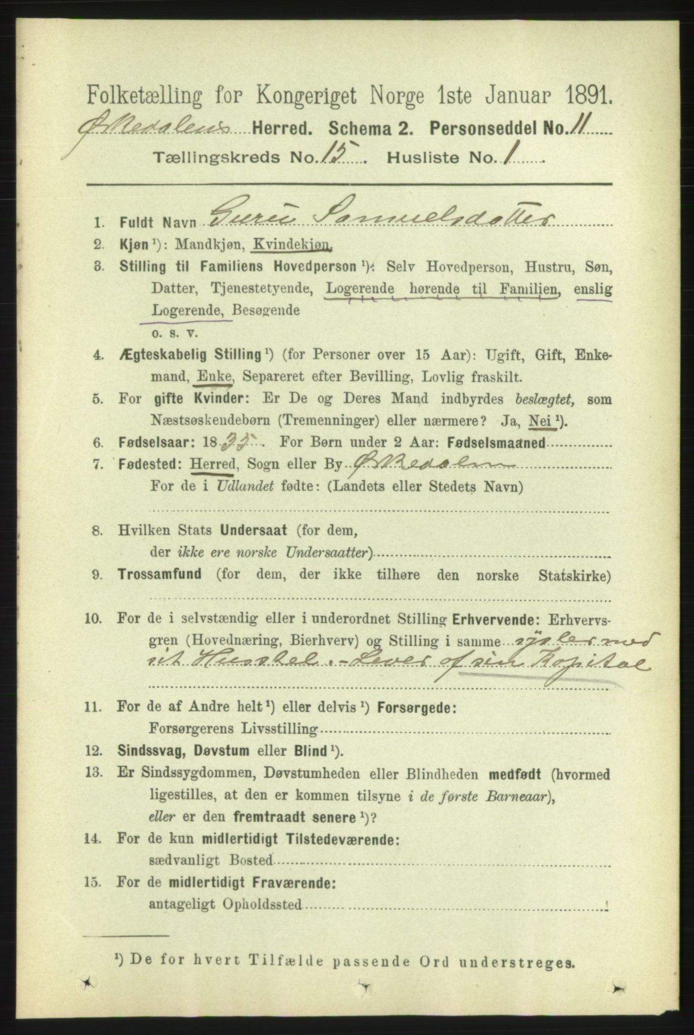 RA, 1891 census for 1638 Orkdal, 1891, p. 6887