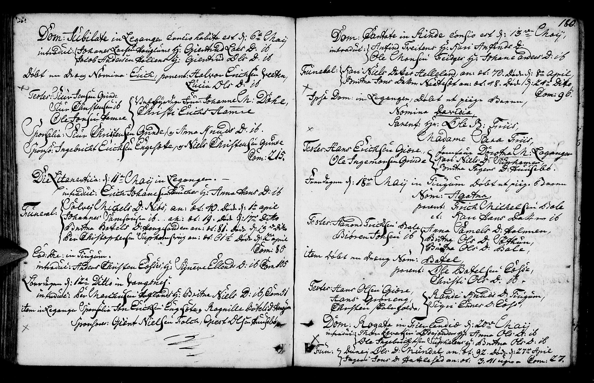 Leikanger sokneprestembete, SAB/A-81001: Parish register (official) no. A 3, 1756-1770, p. 180