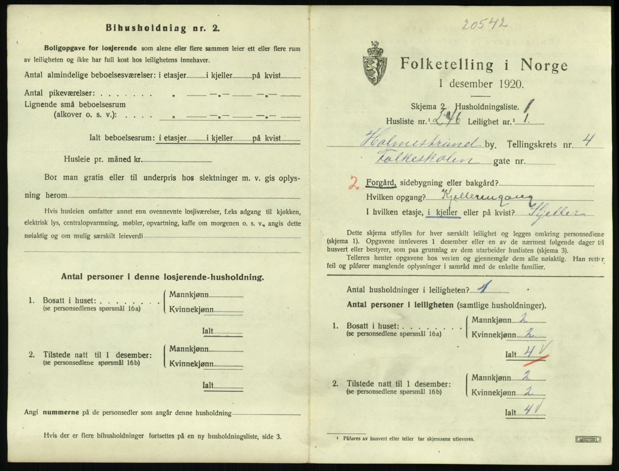 SAKO, 1920 census for Holmestrand, 1920, p. 1772