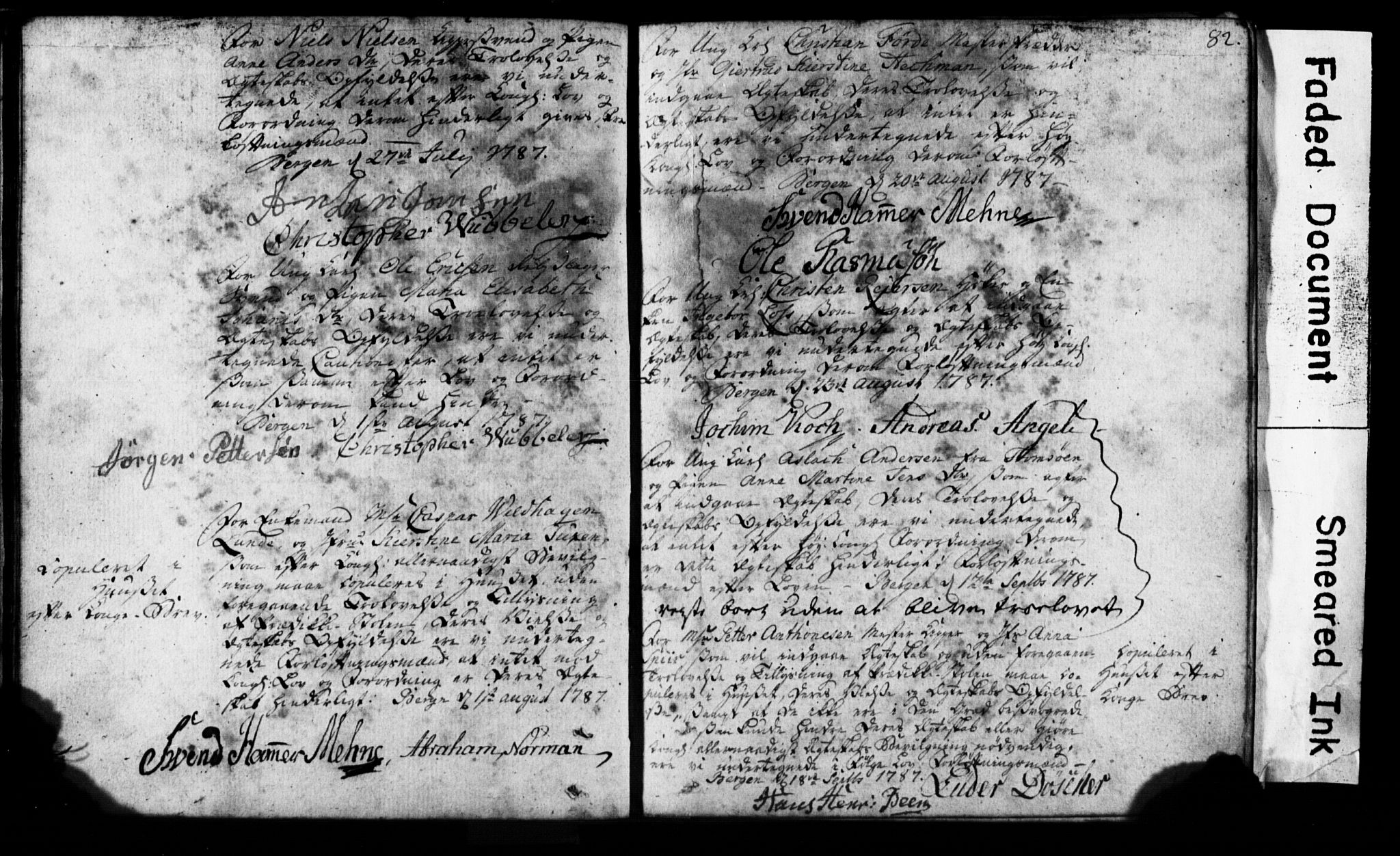 Korskirken sokneprestembete, AV/SAB-A-76101: Best man's statements no. II.5.1, 1776-1816, p. 82