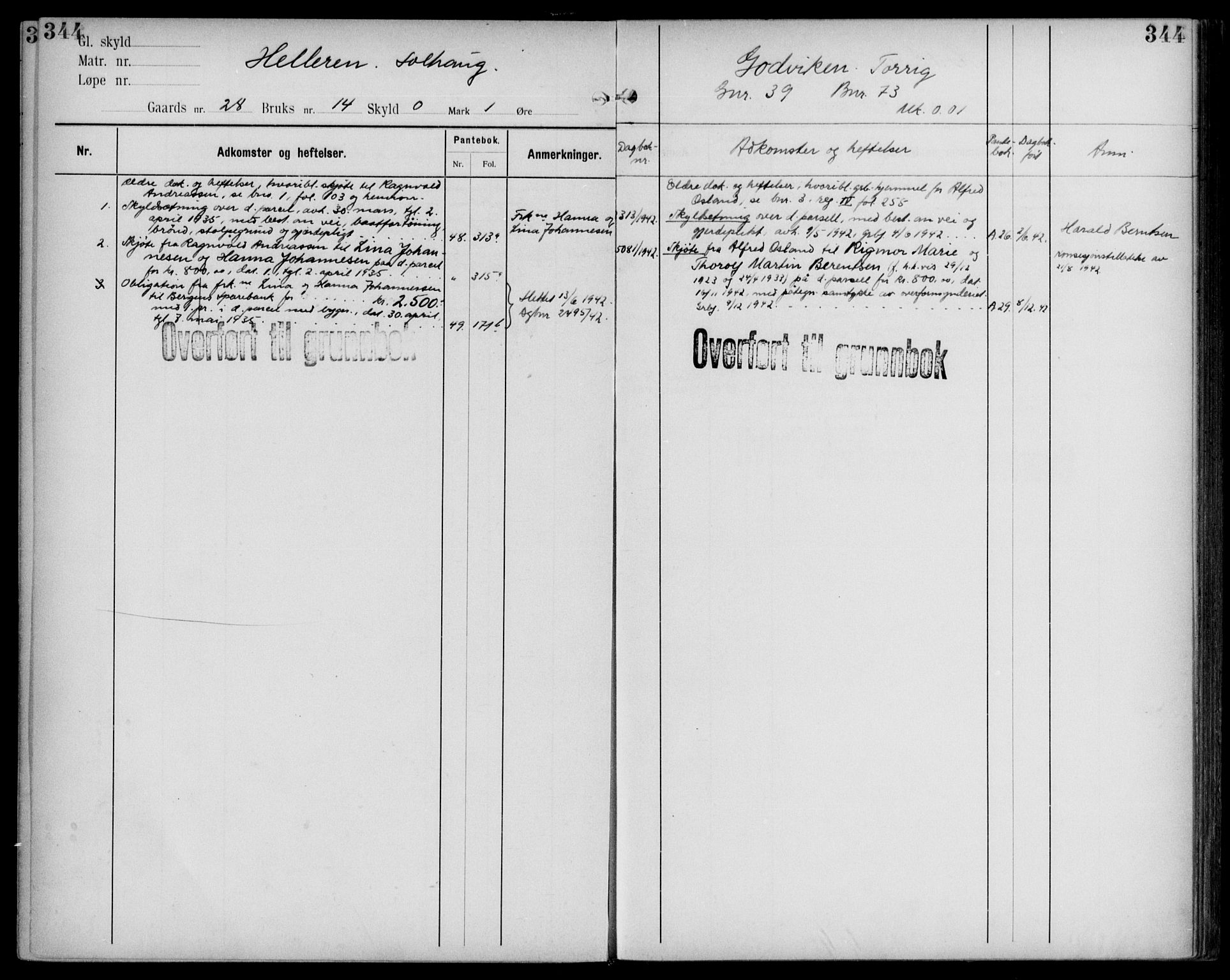 Midhordland sorenskriveri, AV/SAB-A-3001/1/G/Ga/Gab/L0109: Mortgage register no. II.A.b.109, p. 344