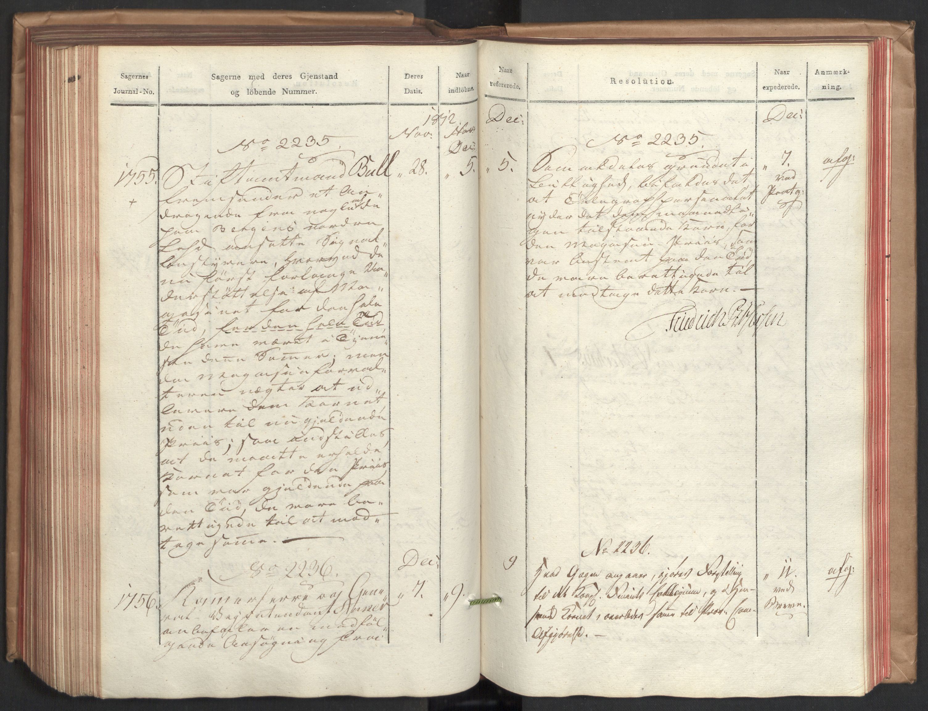 Stattholderembetet 1810-1814, 2. kontor (Kontor B), AV/RA-EA-5432/Ab/L0004: Referatprotokoll,  j.nr. 1449-1801,  l.nr. 1781-2289, 1812, p. 241