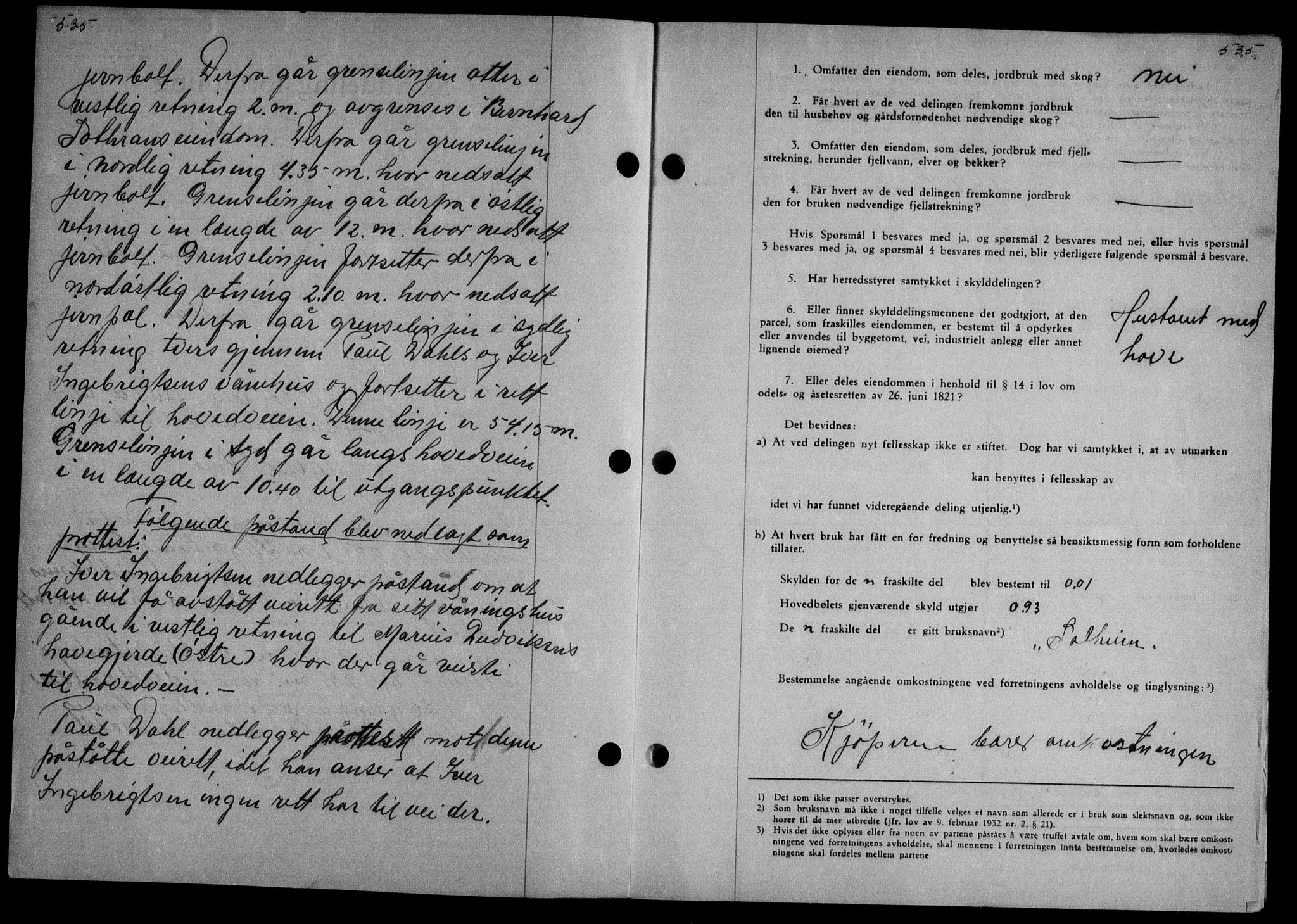 Nordmøre sorenskriveri, AV/SAT-A-4132/1/2/2Ca/L0088: Mortgage book no. 78, 1936-1936, Diary no: : 1482/1936