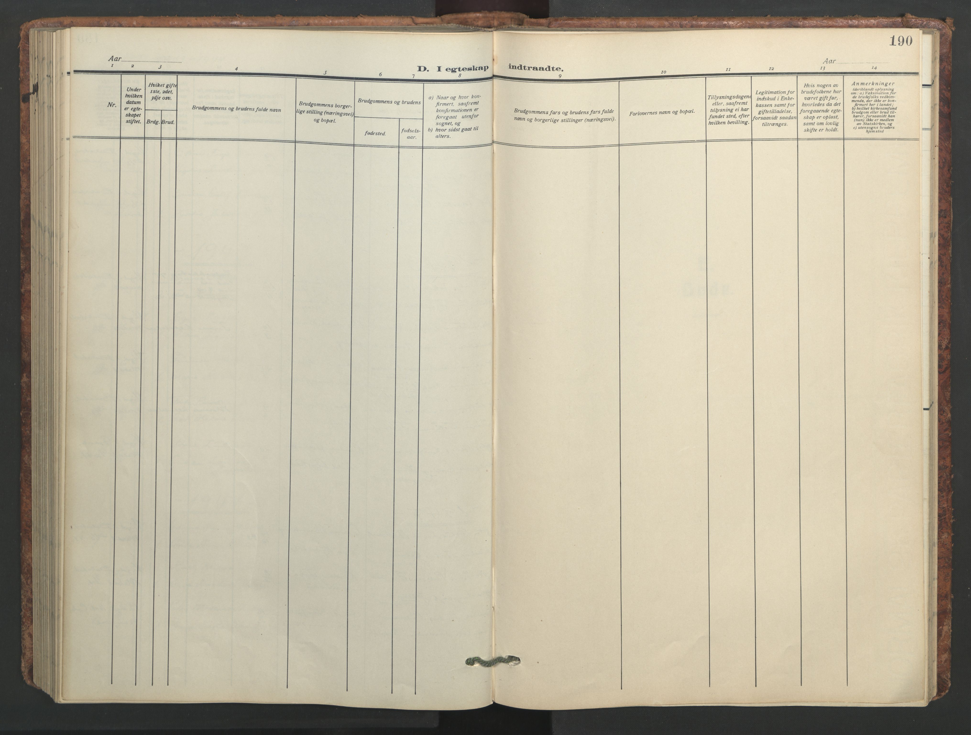 Ministerialprotokoller, klokkerbøker og fødselsregistre - Nordland, SAT/A-1459/824/L0341: Parish register (copy) no. 824C01, 1916-1957, p. 190