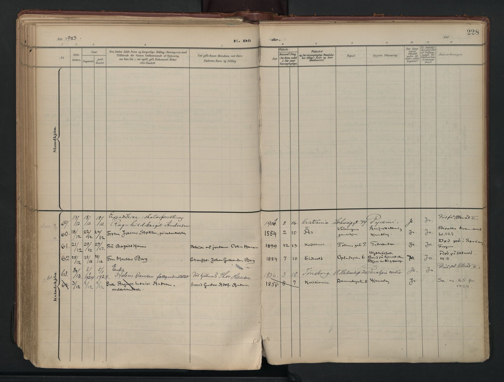 Vålerengen prestekontor Kirkebøker, SAO/A-10878/F/Fa/L0003: Parish register (official) no. 3, 1899-1930, p. 228