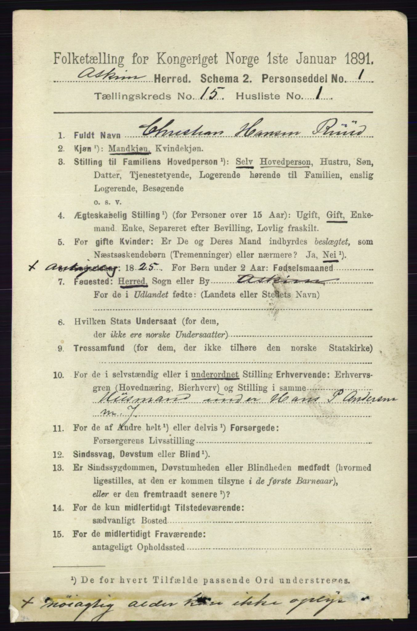 RA, 1891 census for 0124 Askim, 1891, p. 2436