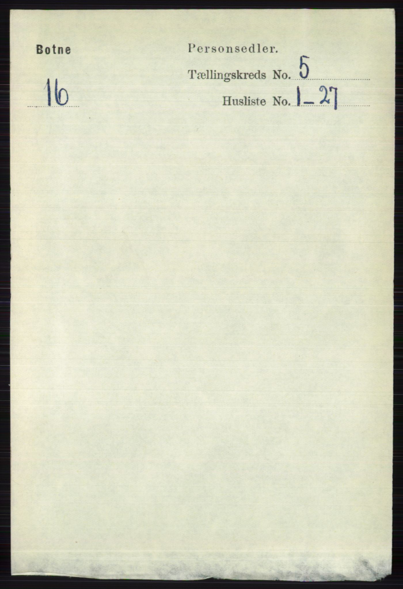 RA, 1891 census for 0715 Botne, 1891, p. 1948