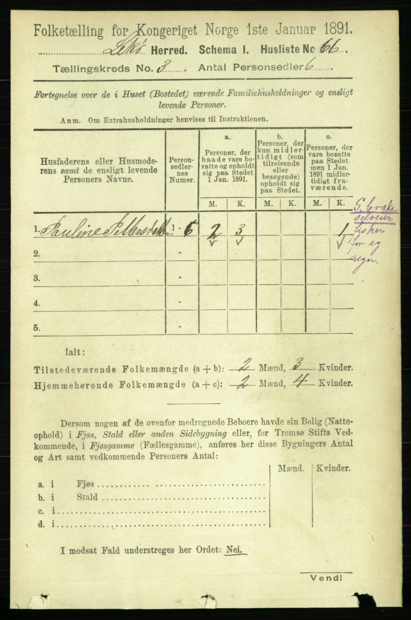 RA, 1891 census for 1755 Leka, 1891, p. 1397