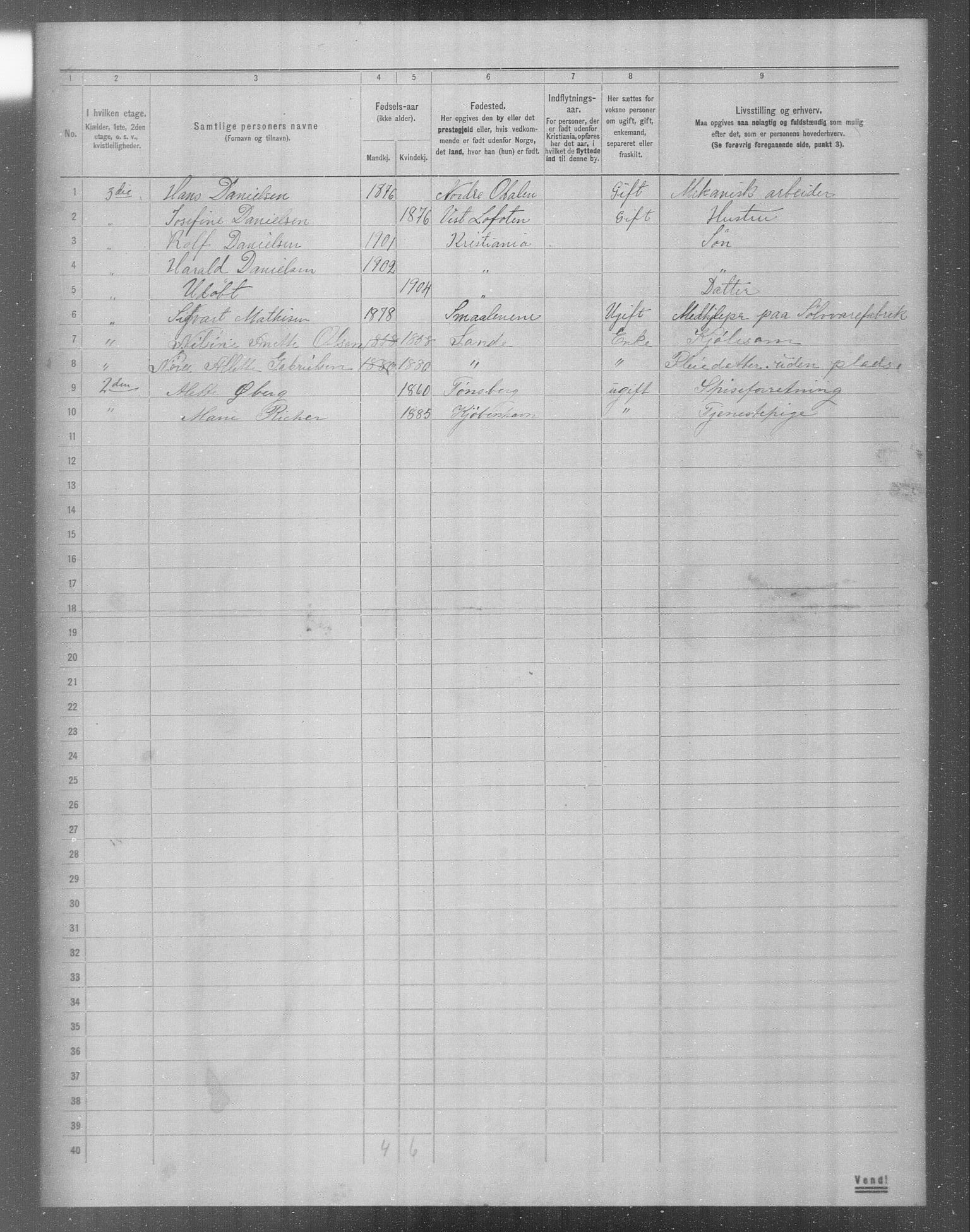 OBA, Municipal Census 1904 for Kristiania, 1904, p. 15181