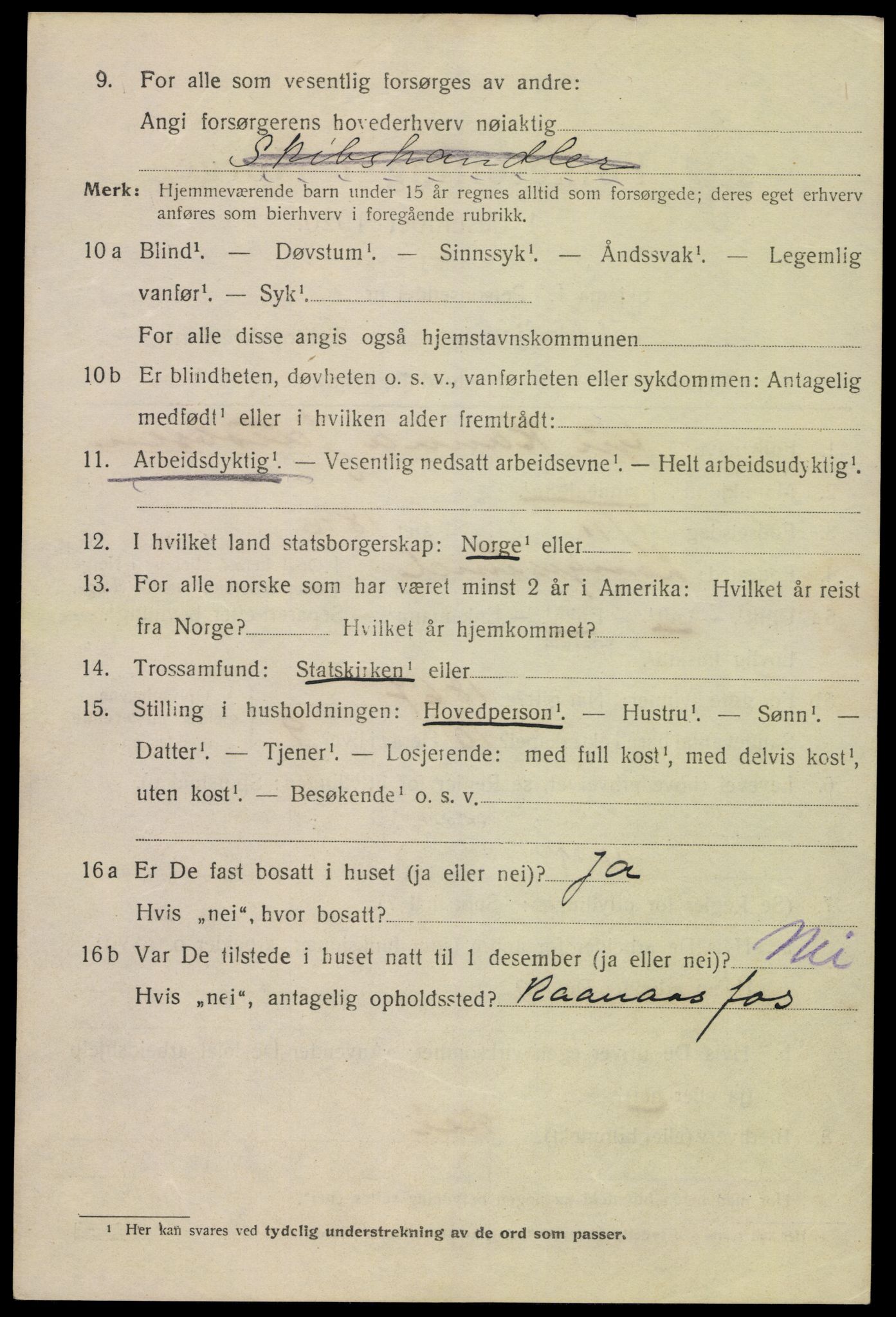 SAK, 1920 census for Flekkefjord, 1920, p. 3373