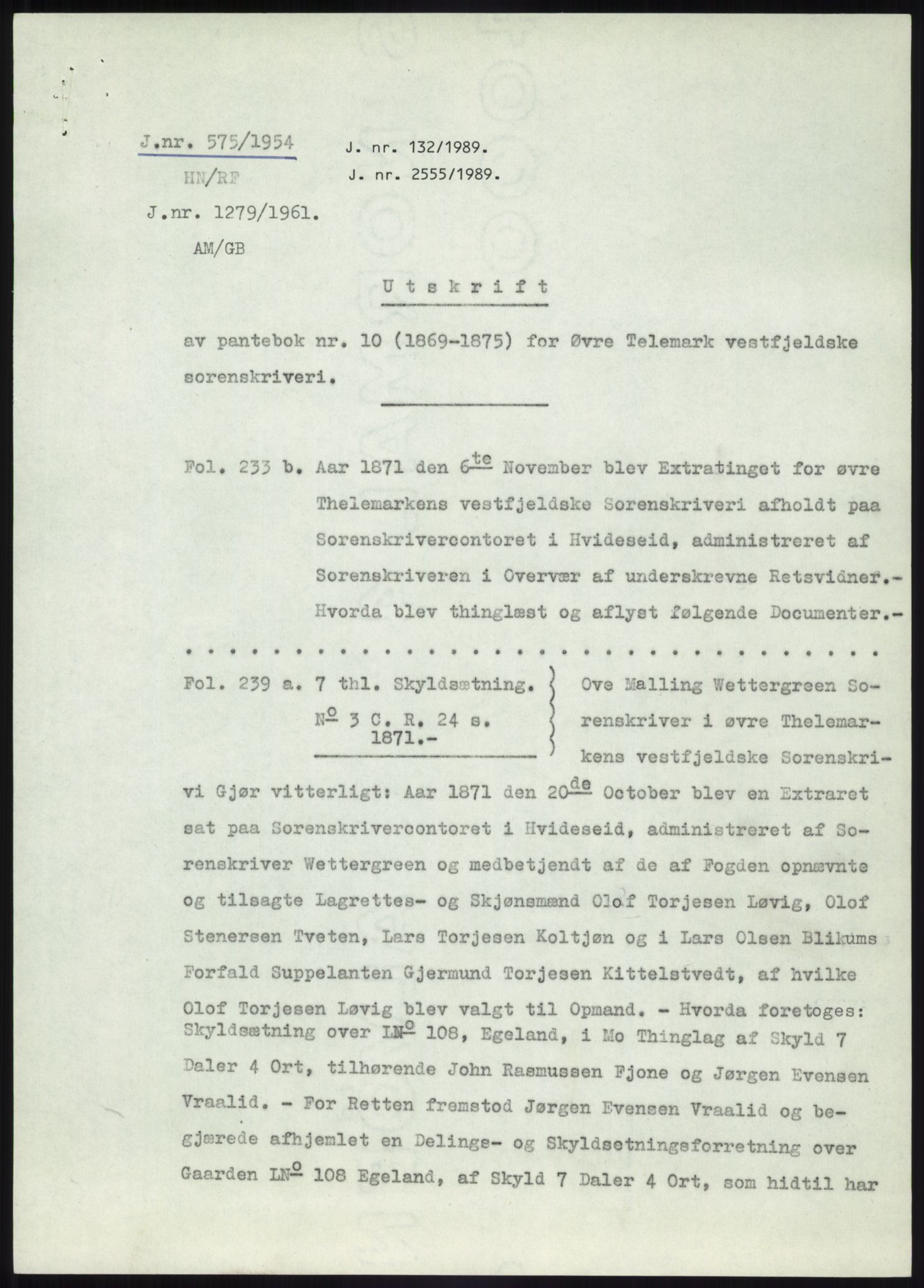 Statsarkivet i Kongsberg, SAKO/A-0001, 1944-1954, p. 225