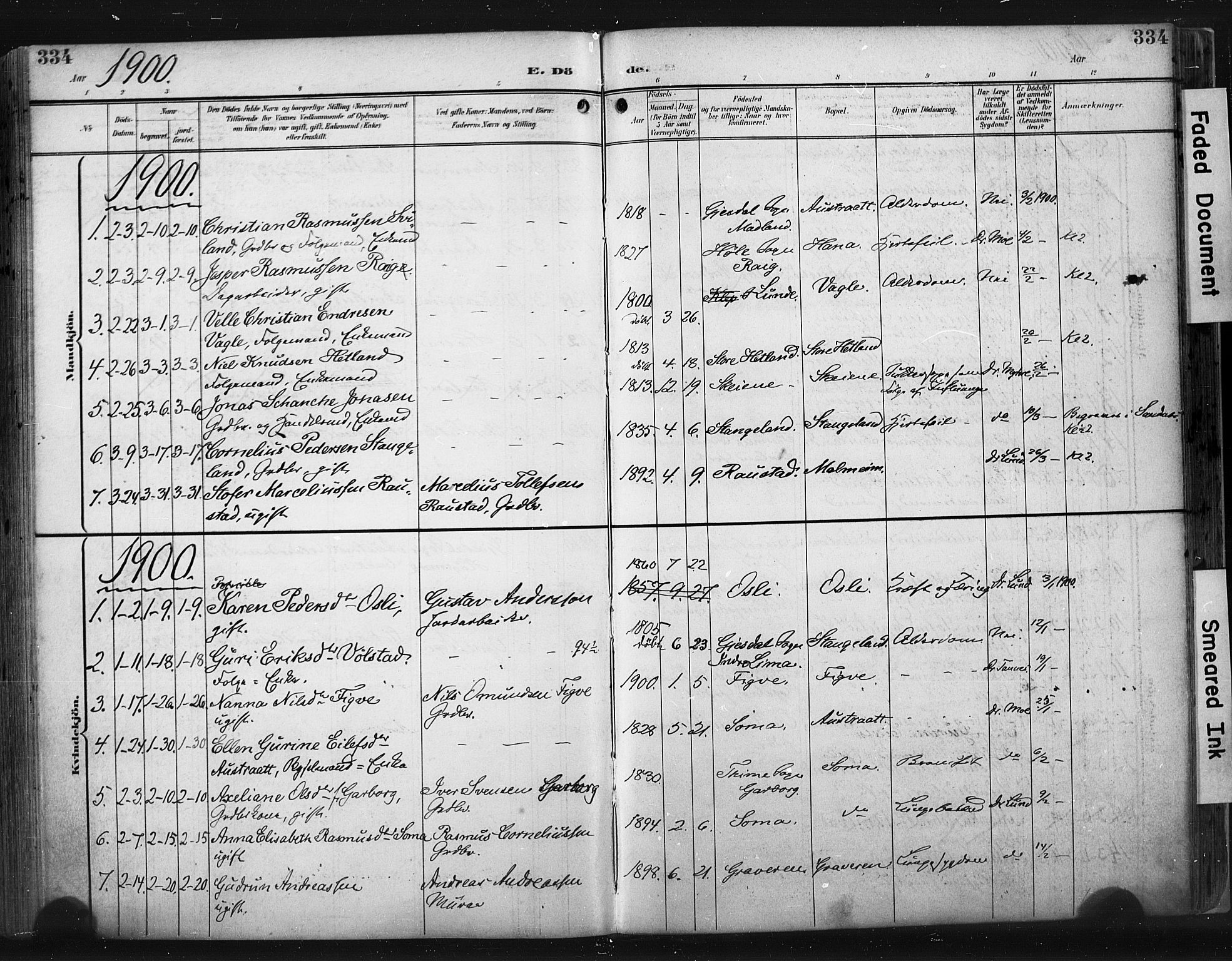 Høyland sokneprestkontor, SAST/A-101799/001/30BA/L0015: Parish register (official) no. A 14, 1899-1911, p. 334