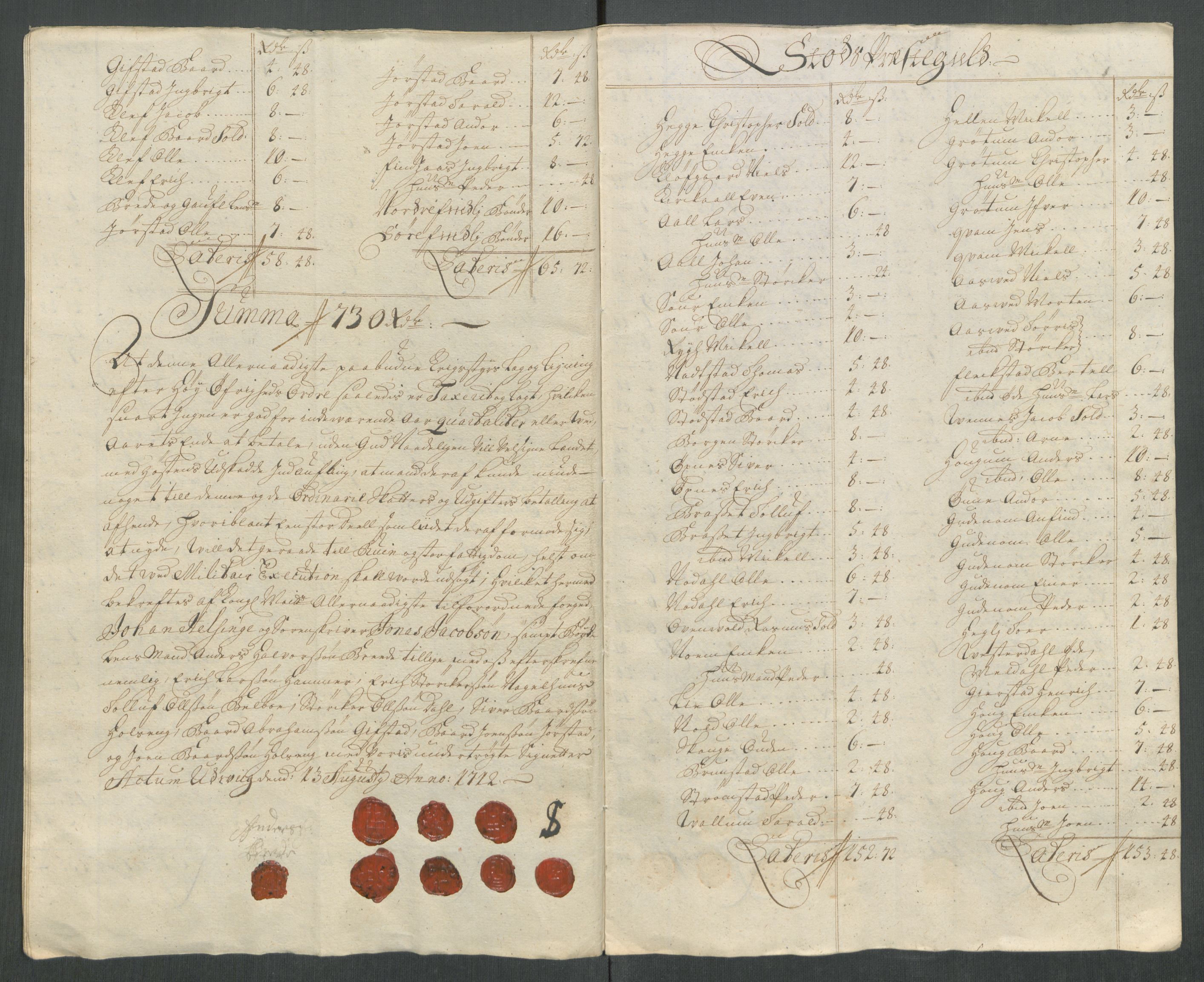 Rentekammeret inntil 1814, Reviderte regnskaper, Fogderegnskap, RA/EA-4092/R63/L4320: Fogderegnskap Inderøy, 1712, p. 164