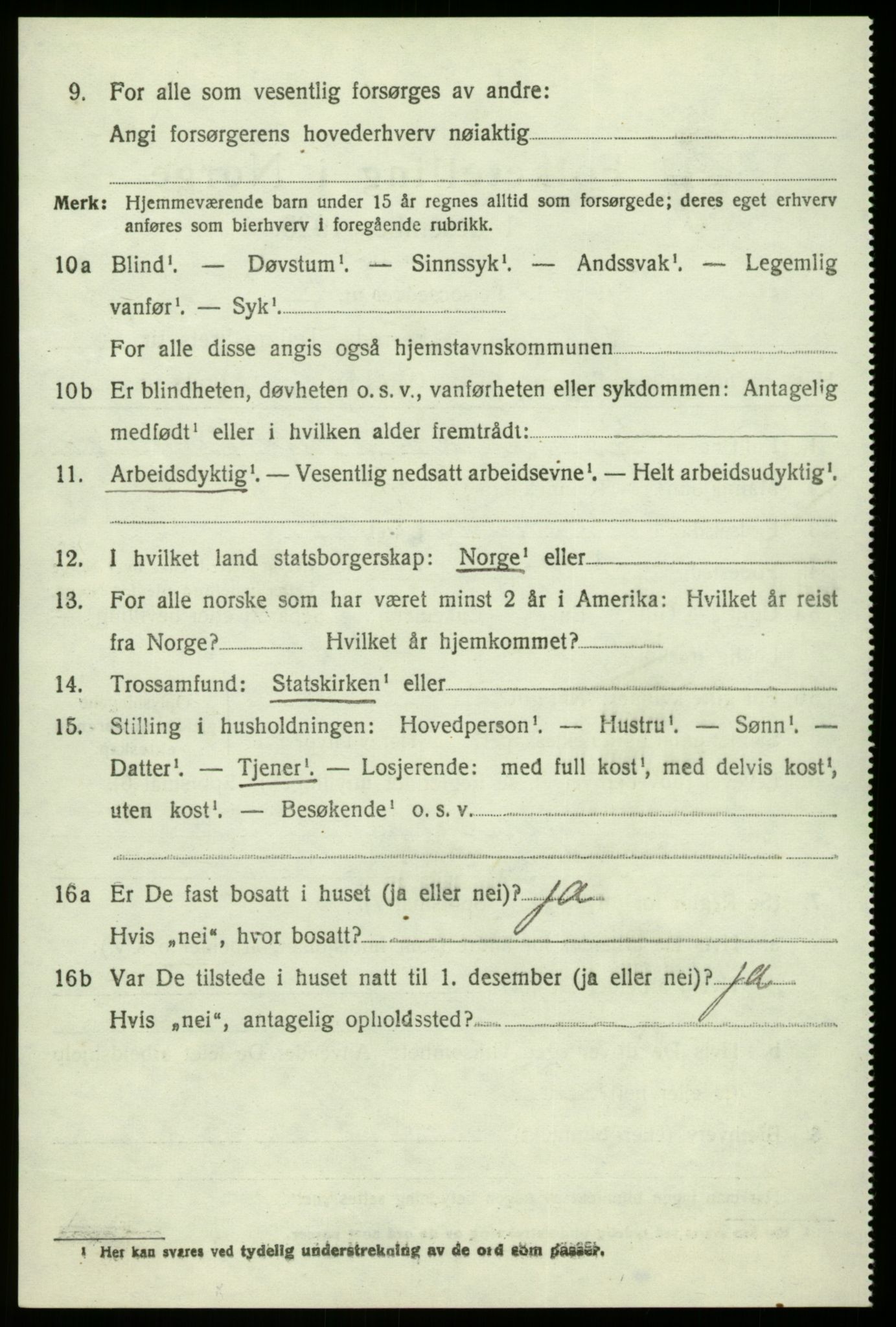 SAB, 1920 census for Herdla, 1920, p. 2738