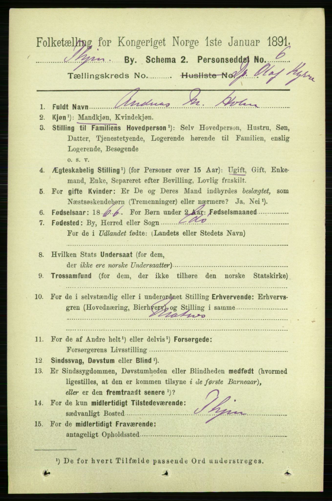 RA, 1891 census for 1601 Trondheim, 1891, p. 28547