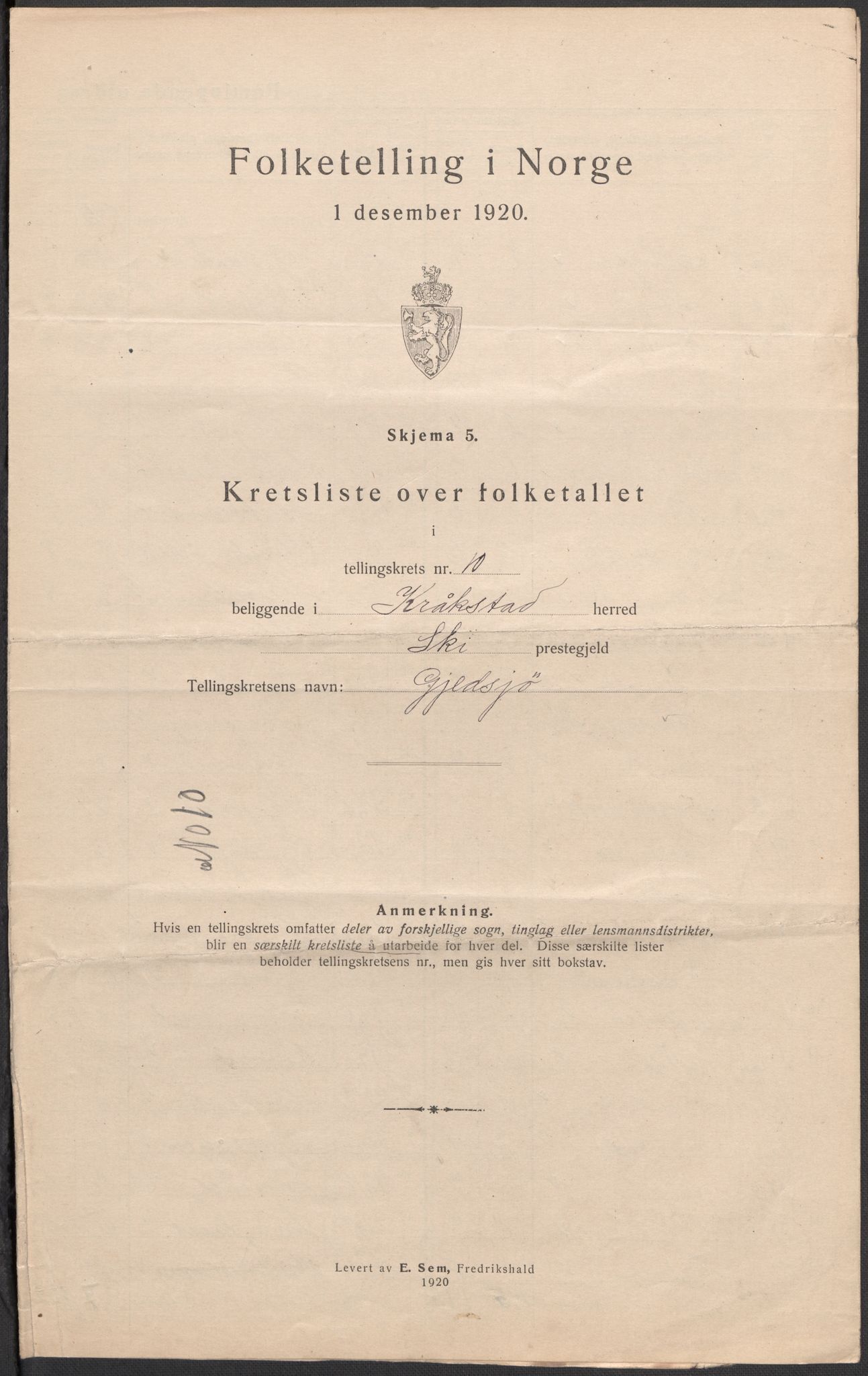 SAO, 1920 census for Kråkstad, 1920, p. 35