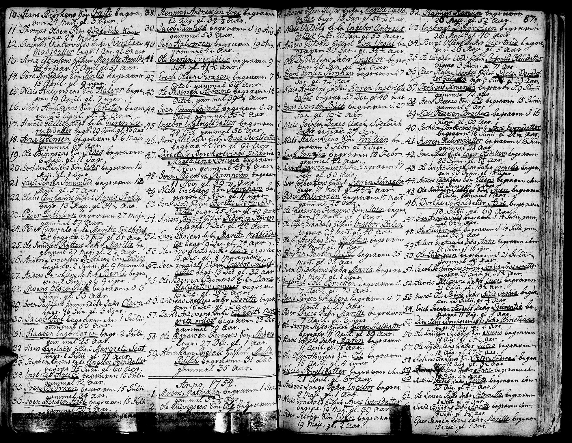 Ministerialprotokoller, klokkerbøker og fødselsregistre - Sør-Trøndelag, SAT/A-1456/681/L0925: Parish register (official) no. 681A03, 1727-1766, p. 87
