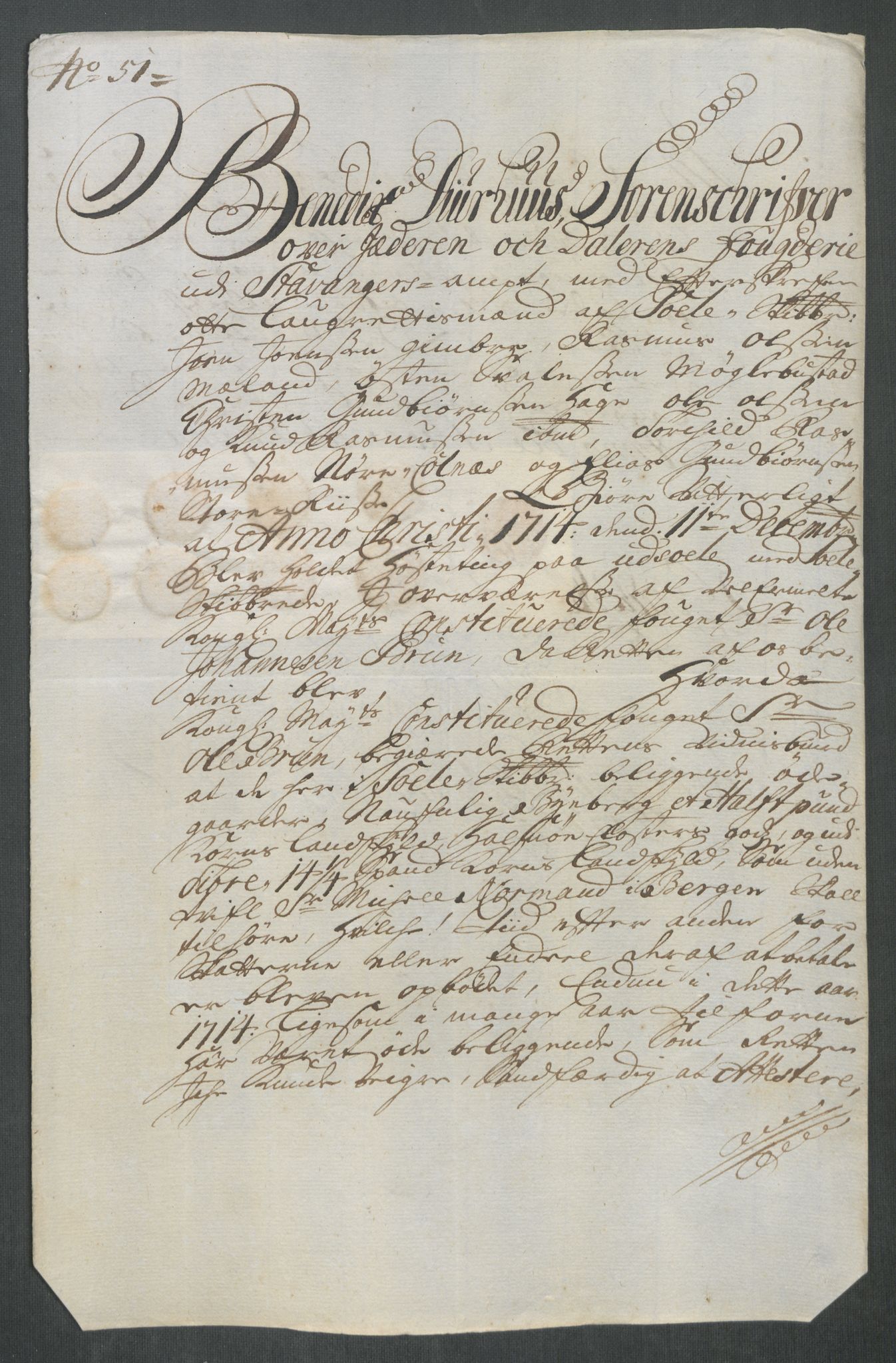 Rentekammeret inntil 1814, Reviderte regnskaper, Fogderegnskap, AV/RA-EA-4092/R46/L2738: Fogderegnskap Jæren og Dalane, 1713-1714, p. 387