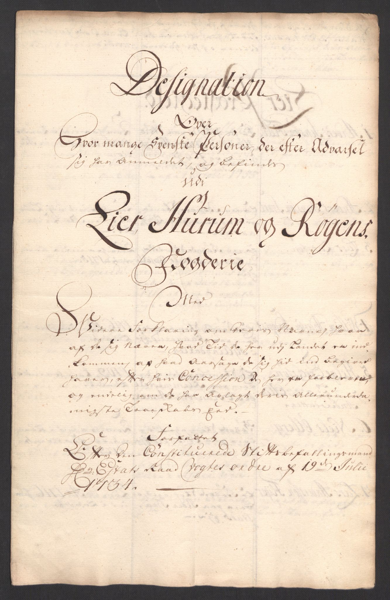 Kristiania stiftamt, SAO/A-10386/G/Gc/L0002: Utlendinger i Akershus stift, 1734-1735, p. 33