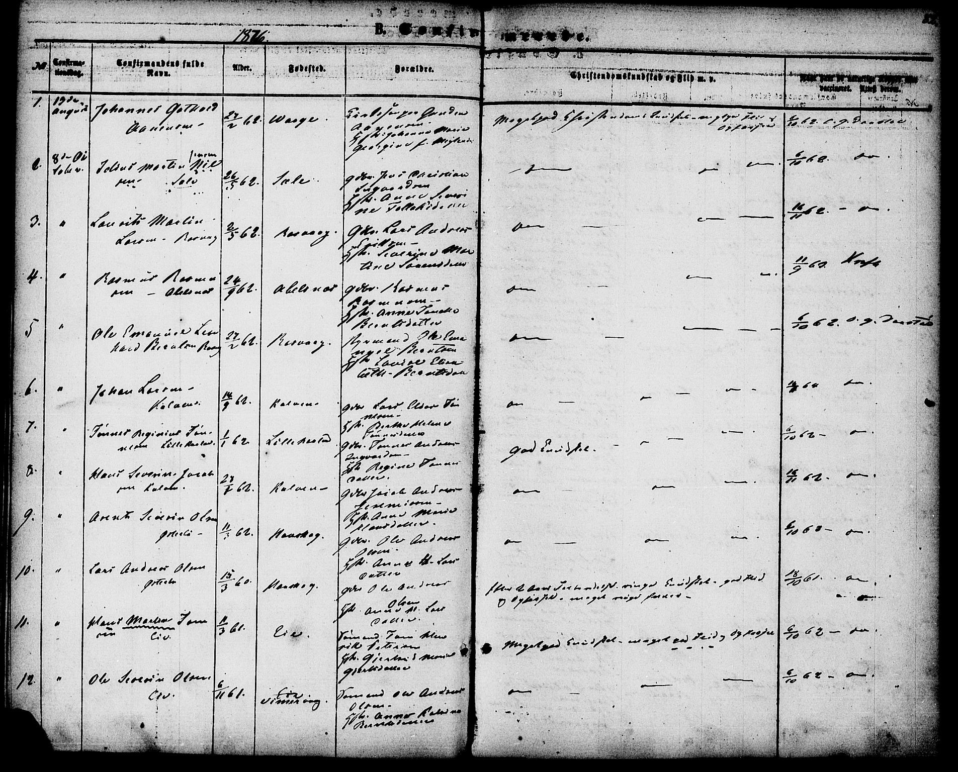 Flekkefjord sokneprestkontor, SAK/1111-0012/F/Fa/Fab/L0005: Parish register (official) no. A 5, 1870-1886, p. 82
