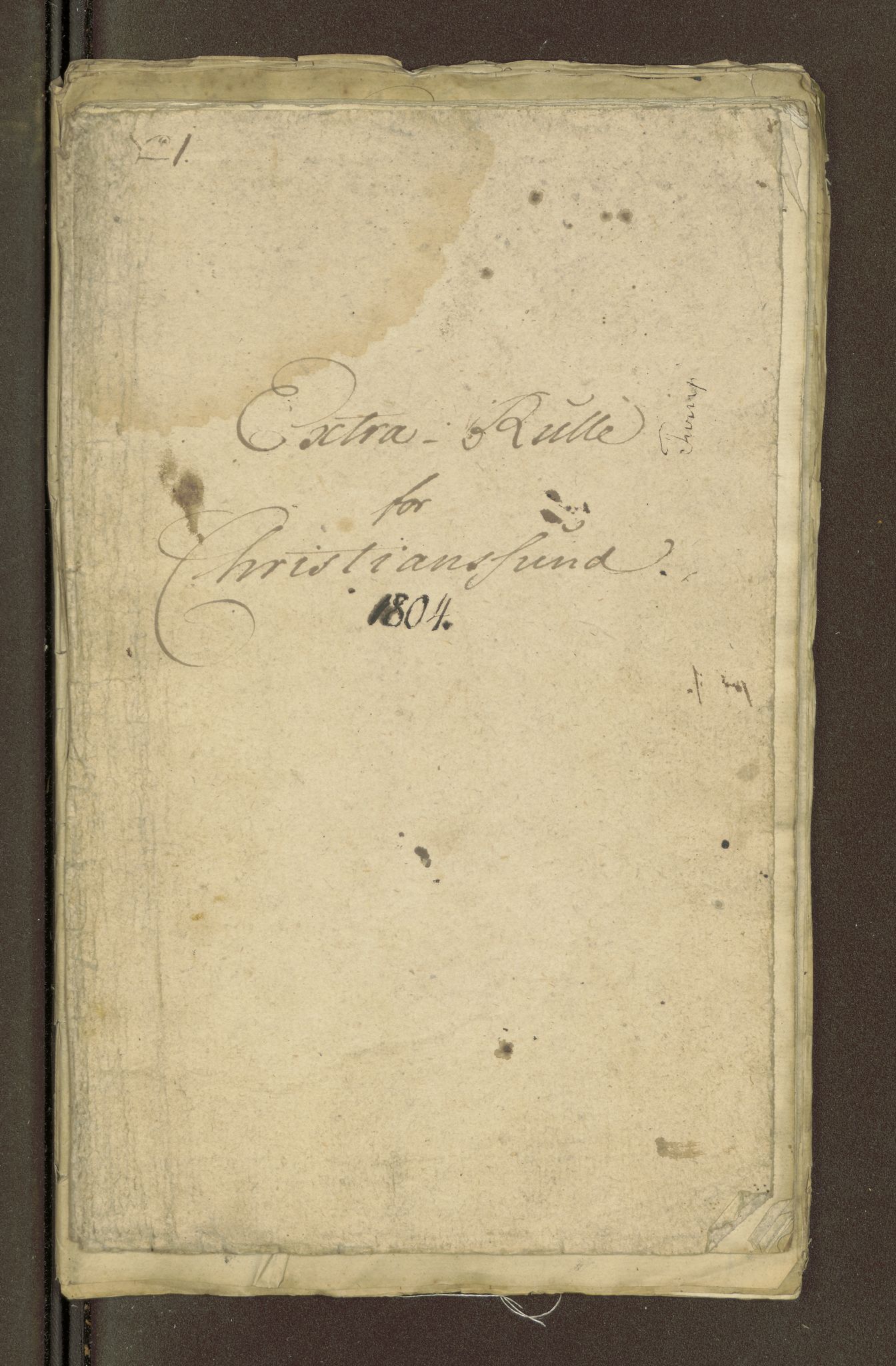 Sjøinnrulleringen - Trondhjemske distrikt, AV/SAT-A-5121/01/L0036/0003: -- / Ungdomsrulle for Kristiansund krets, 1804-1819, p. 1