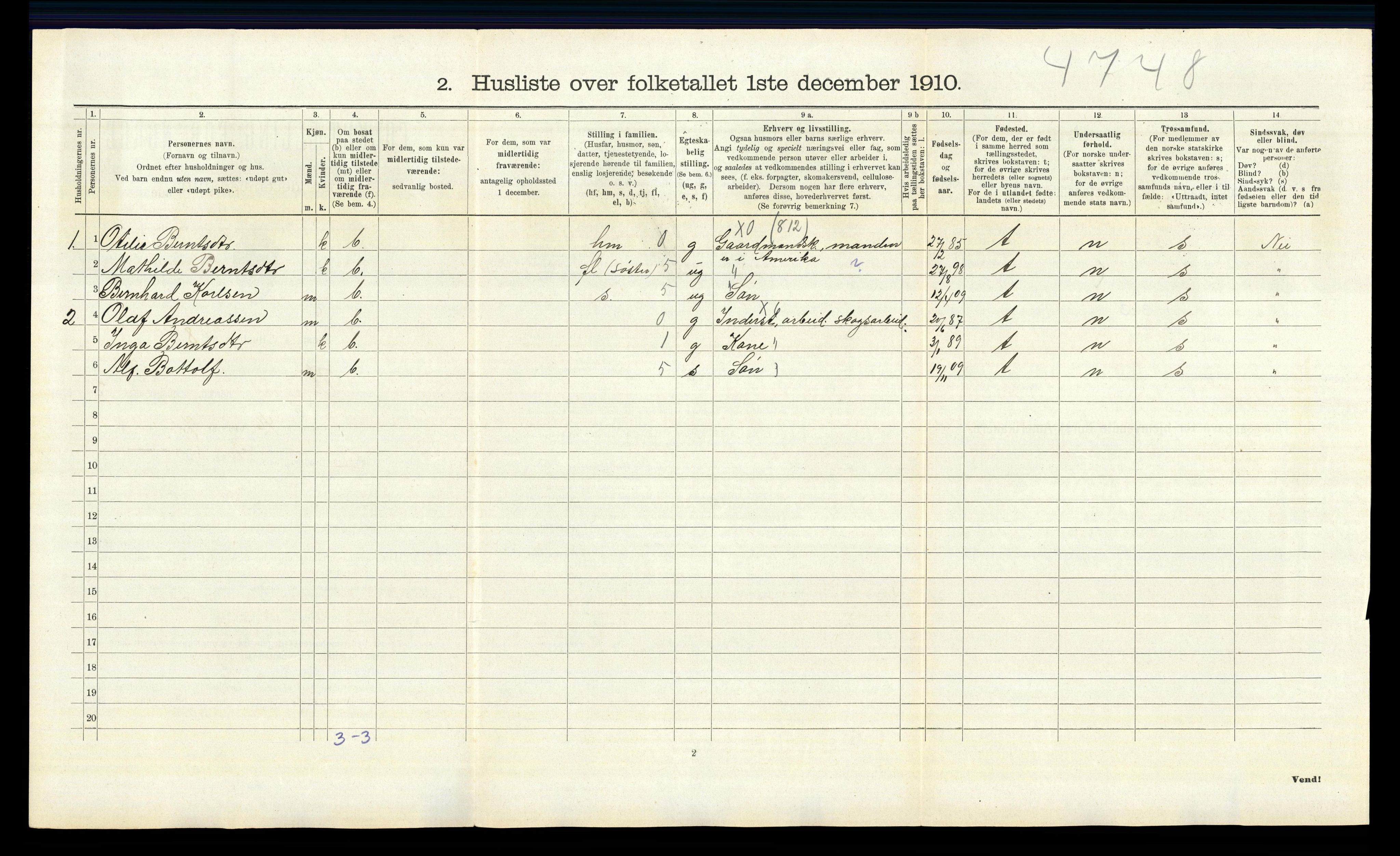 RA, 1910 census for Vinger, 1910, p. 792