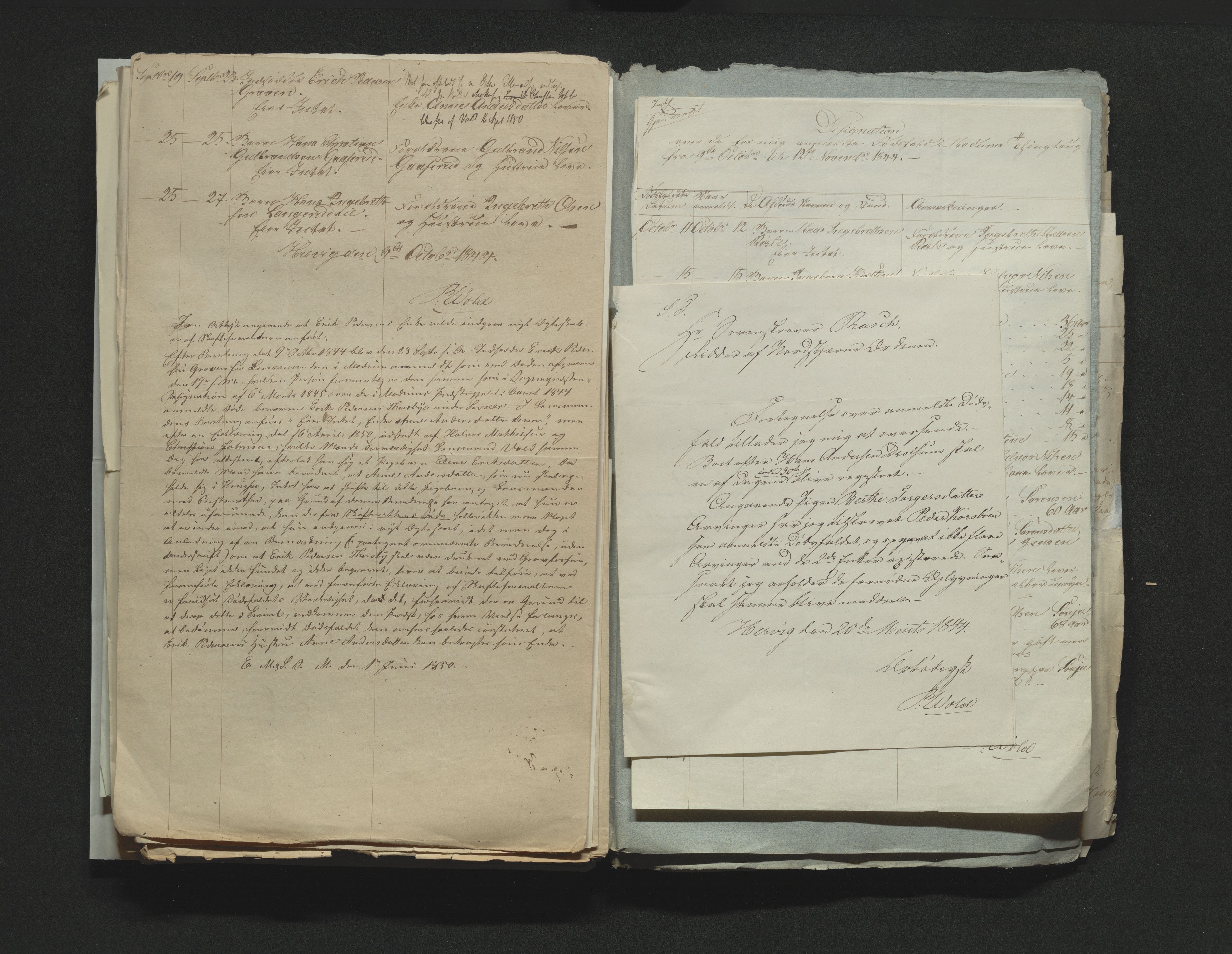 Eiker, Modum og Sigdal sorenskriveri, AV/SAKO-A-123/H/Ha/Hab/L0006: Dødsfallsmeldinger, 1841-1845