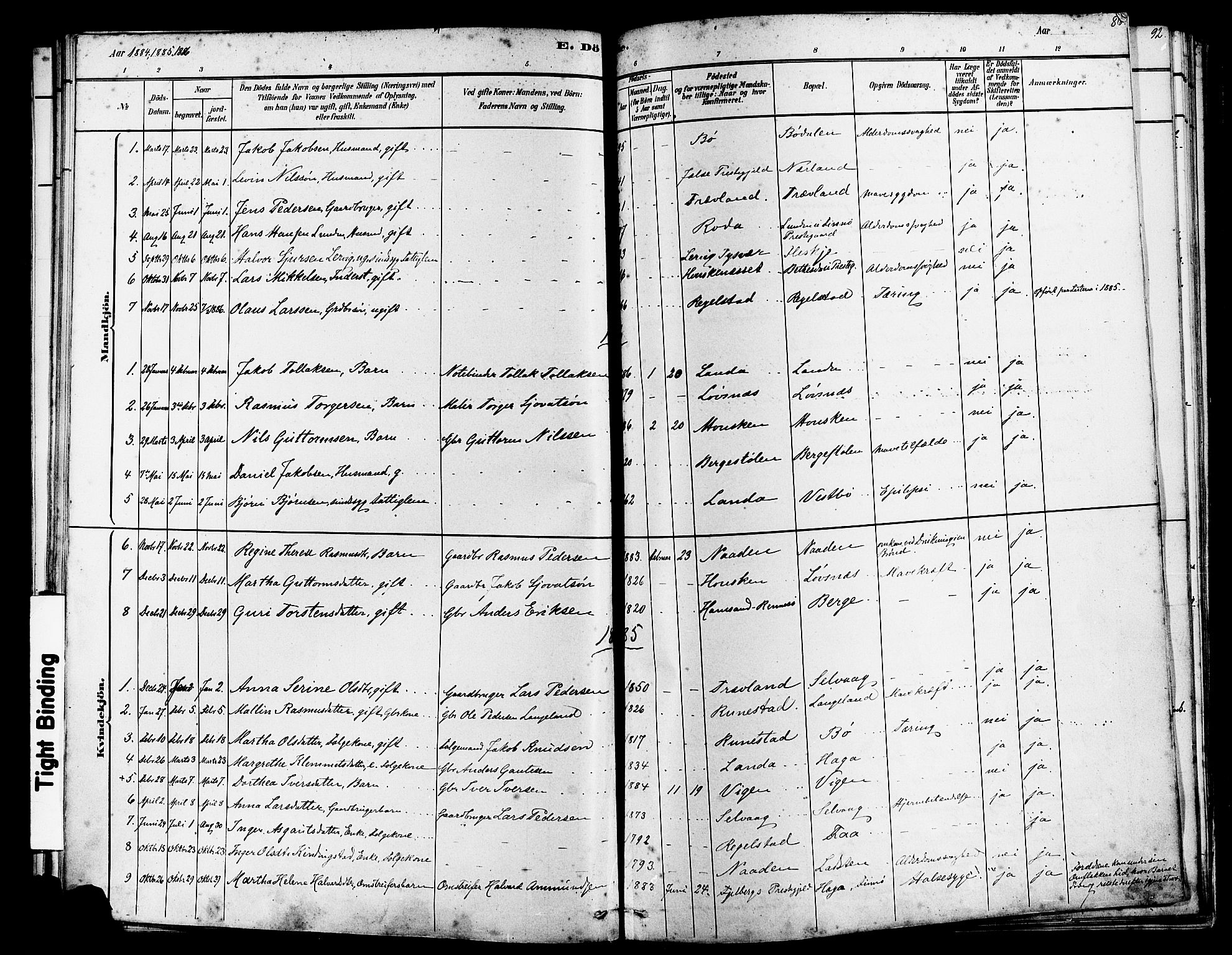 Finnøy sokneprestkontor, SAST/A-101825/H/Ha/Haa/L0010: Parish register (official) no. A 10, 1879-1890, p. 86