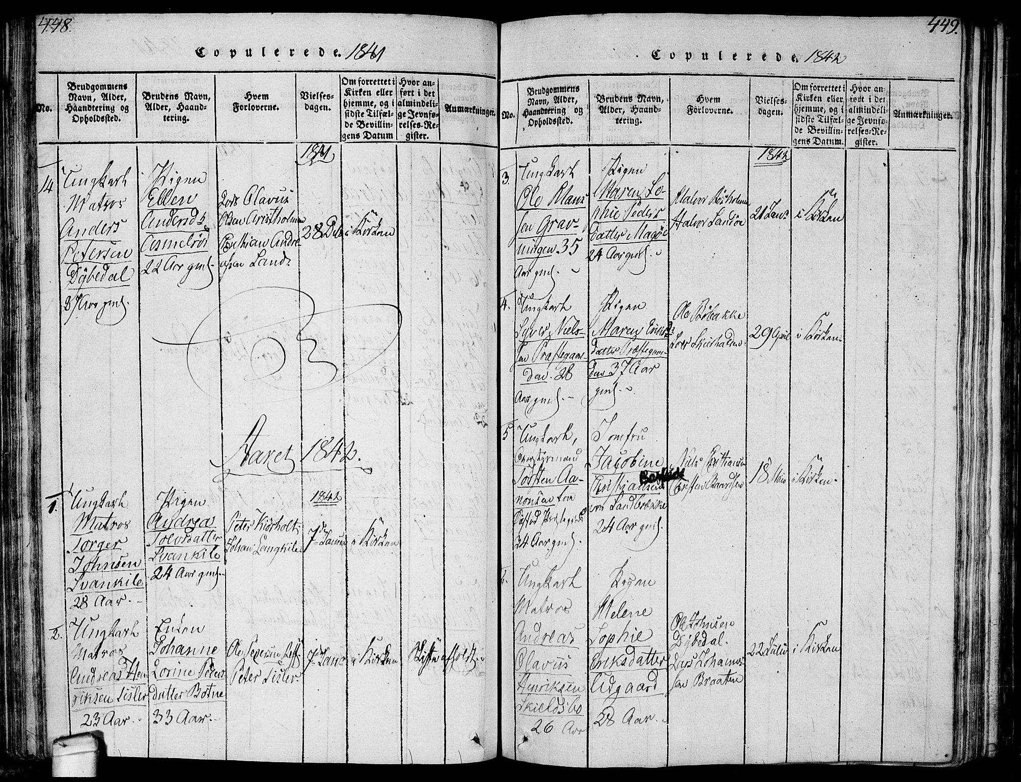 Hvaler prestekontor Kirkebøker, SAO/A-2001/F/Fa/L0005: Parish register (official) no. I 5, 1816-1845, p. 448-449