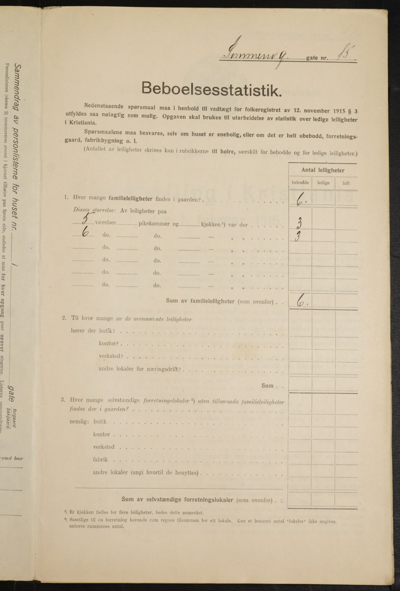 OBA, Municipal Census 1916 for Kristiania, 1916, p. 102226