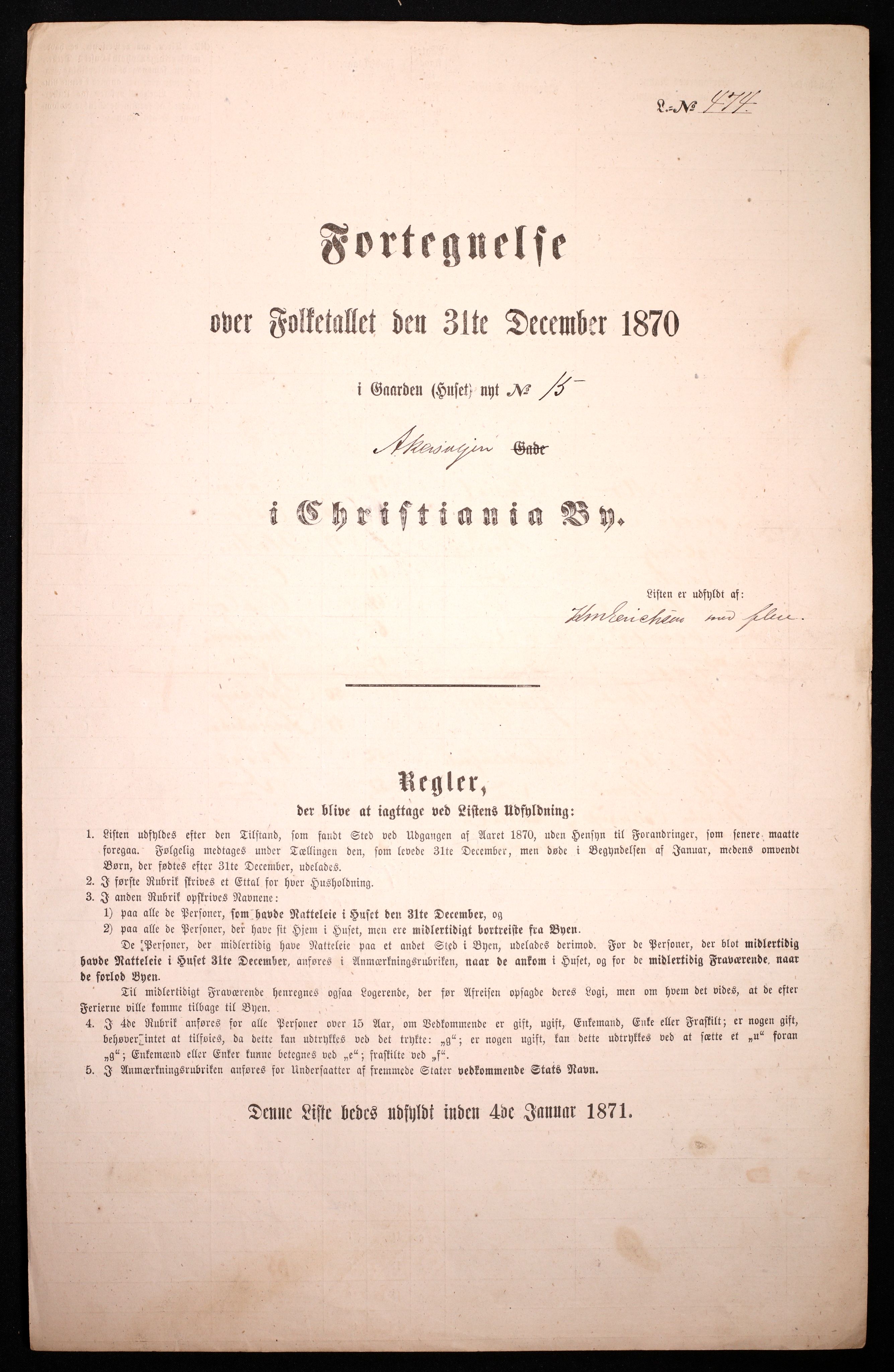 RA, 1870 census for 0301 Kristiania, 1870, p. 240