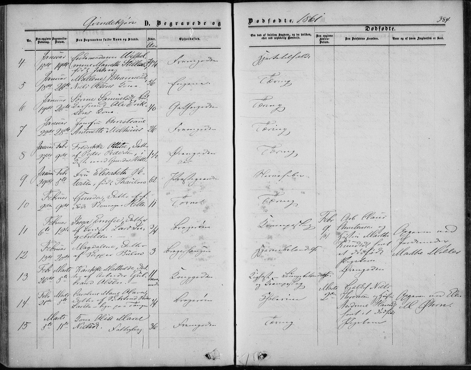 Bragernes kirkebøker, AV/SAKO-A-6/F/Fb/L0003: Parish register (official) no. II 3, 1860-1868, p. 384