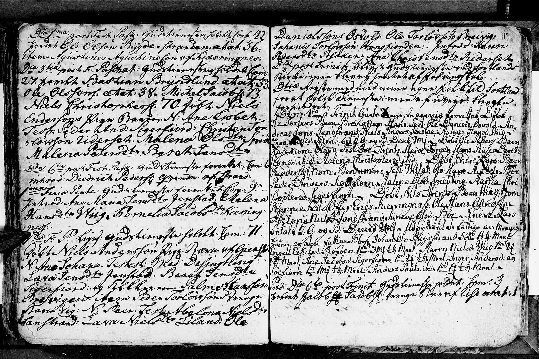 Ministerialprotokoller, klokkerbøker og fødselsregistre - Nordland, SAT/A-1459/895/L1366: Parish register (official) no. 895A01, 1730-1794, p. 113