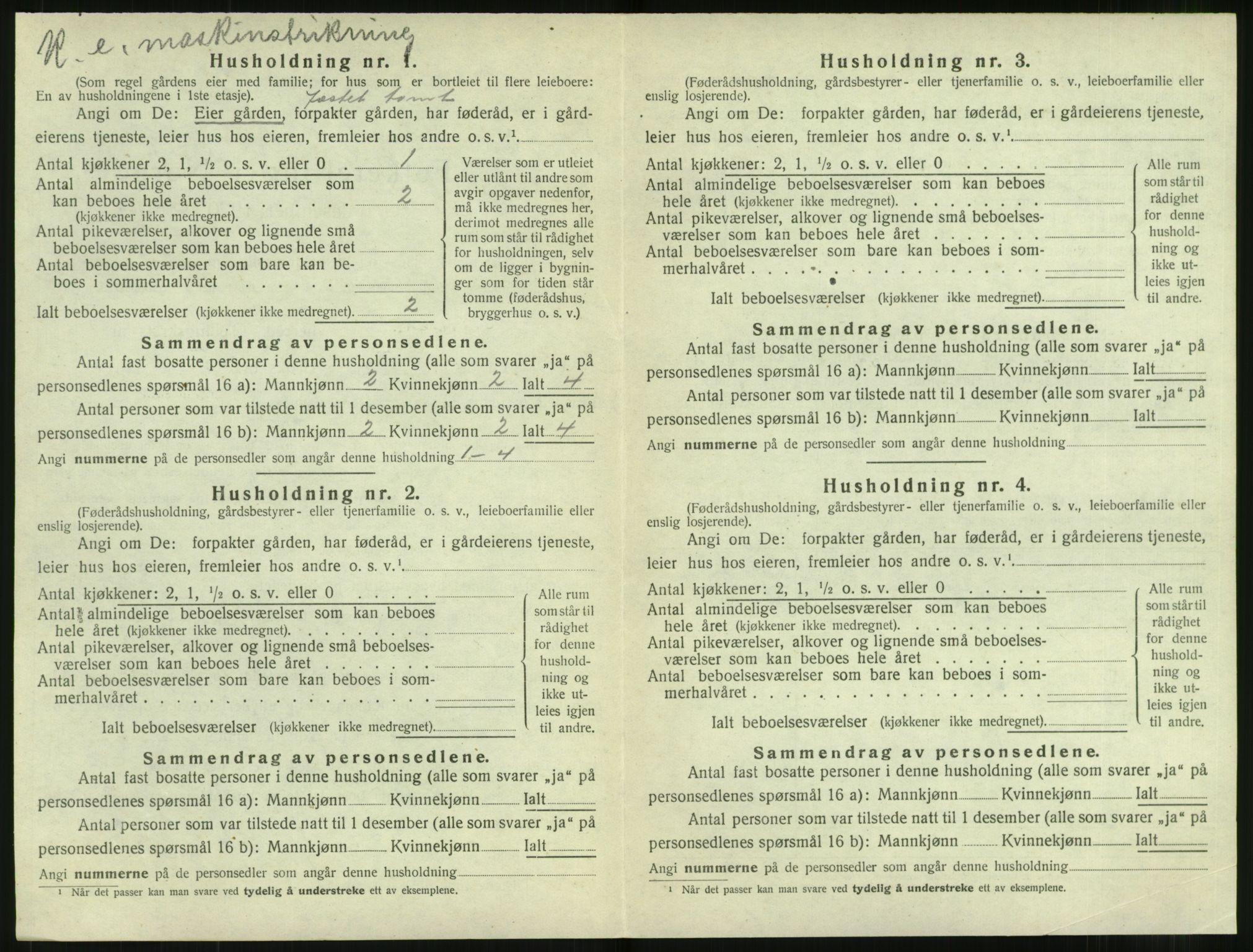 SAT, 1920 census for Stordal, 1920, p. 111