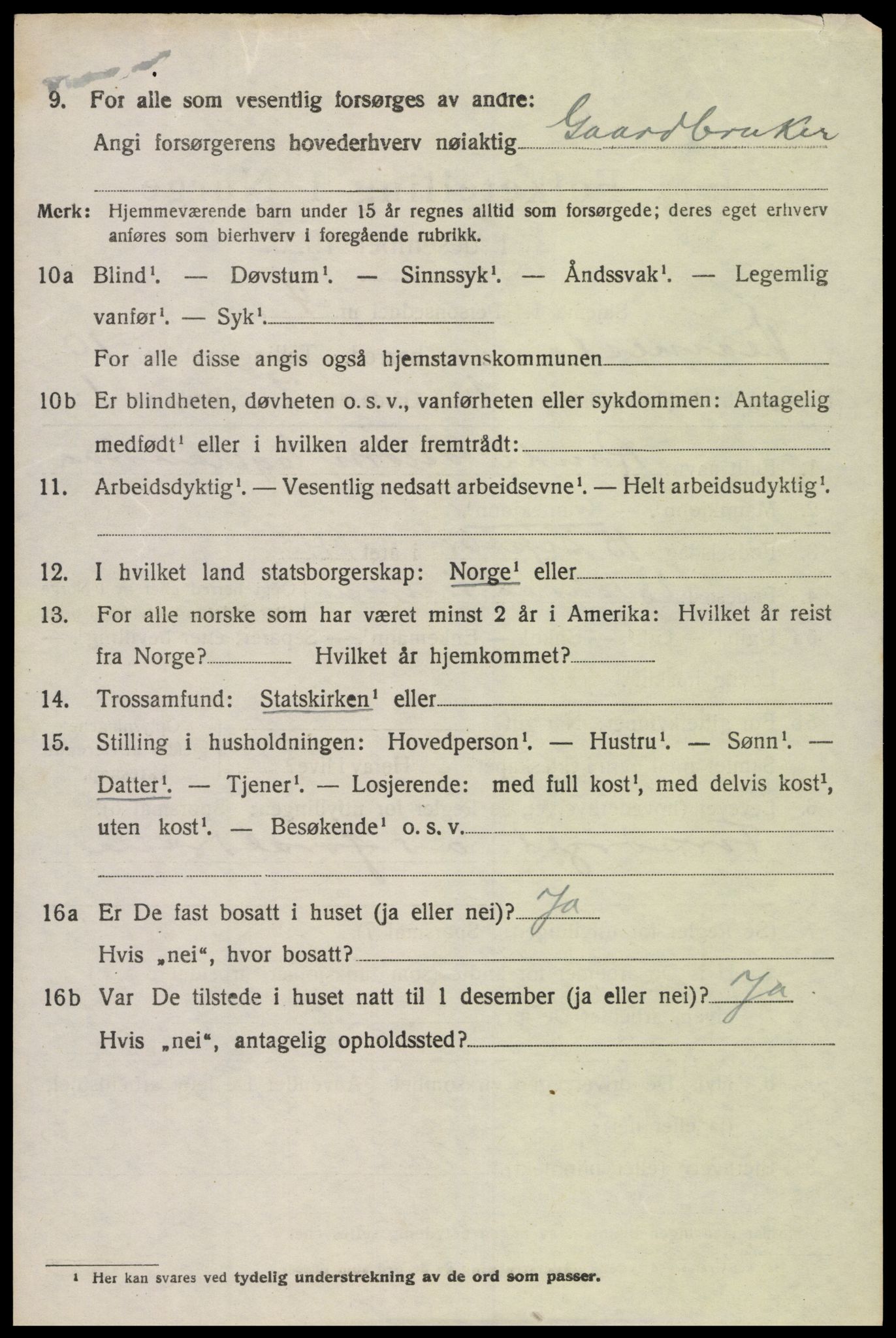 SAK, 1920 census for Vennesla, 1920, p. 6727