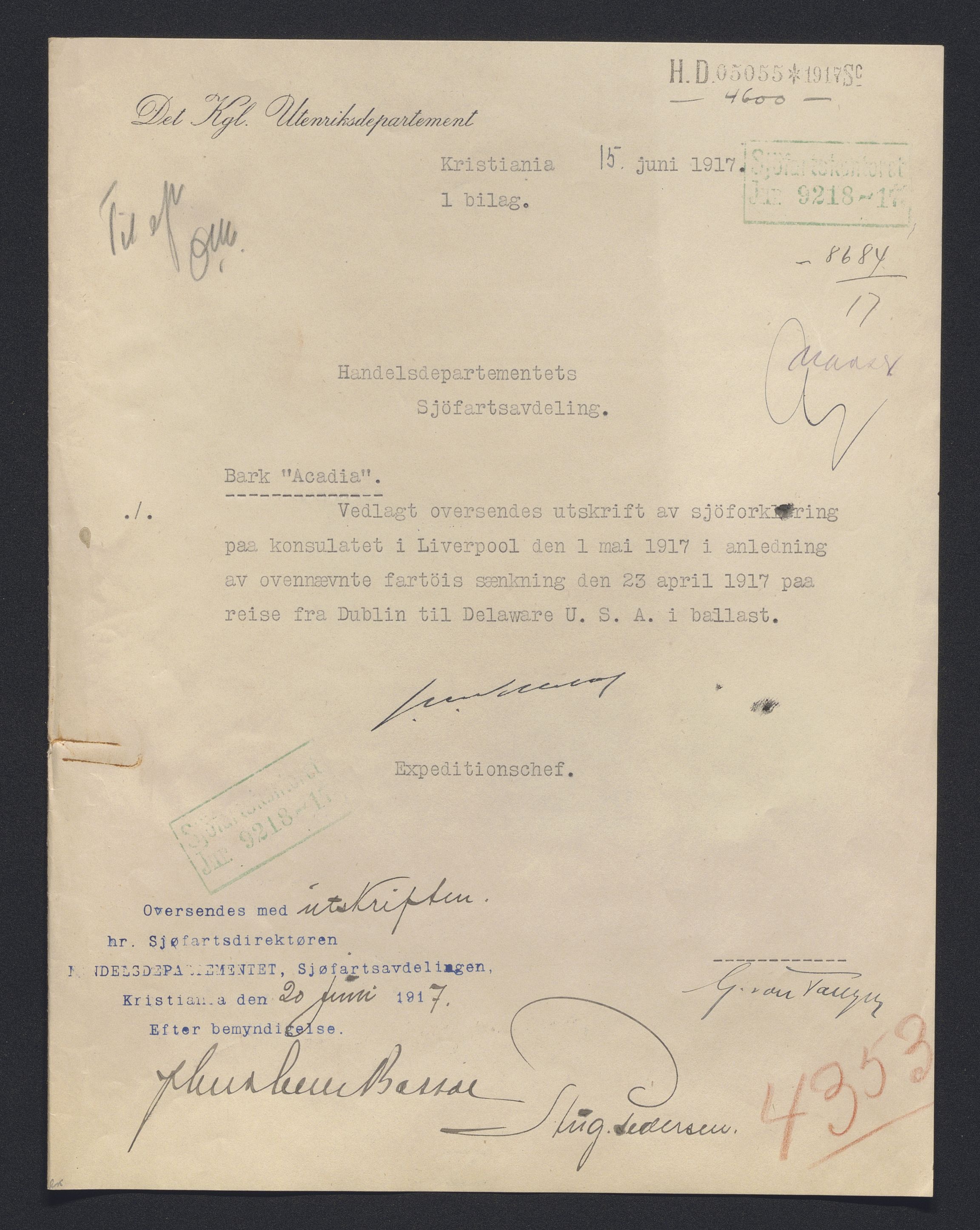 Sjøfartsdirektoratet med forløpere, skipsmapper slettede skip, AV/RA-S-4998/F/Fa/L0001: --, 1860-1922, p. 267