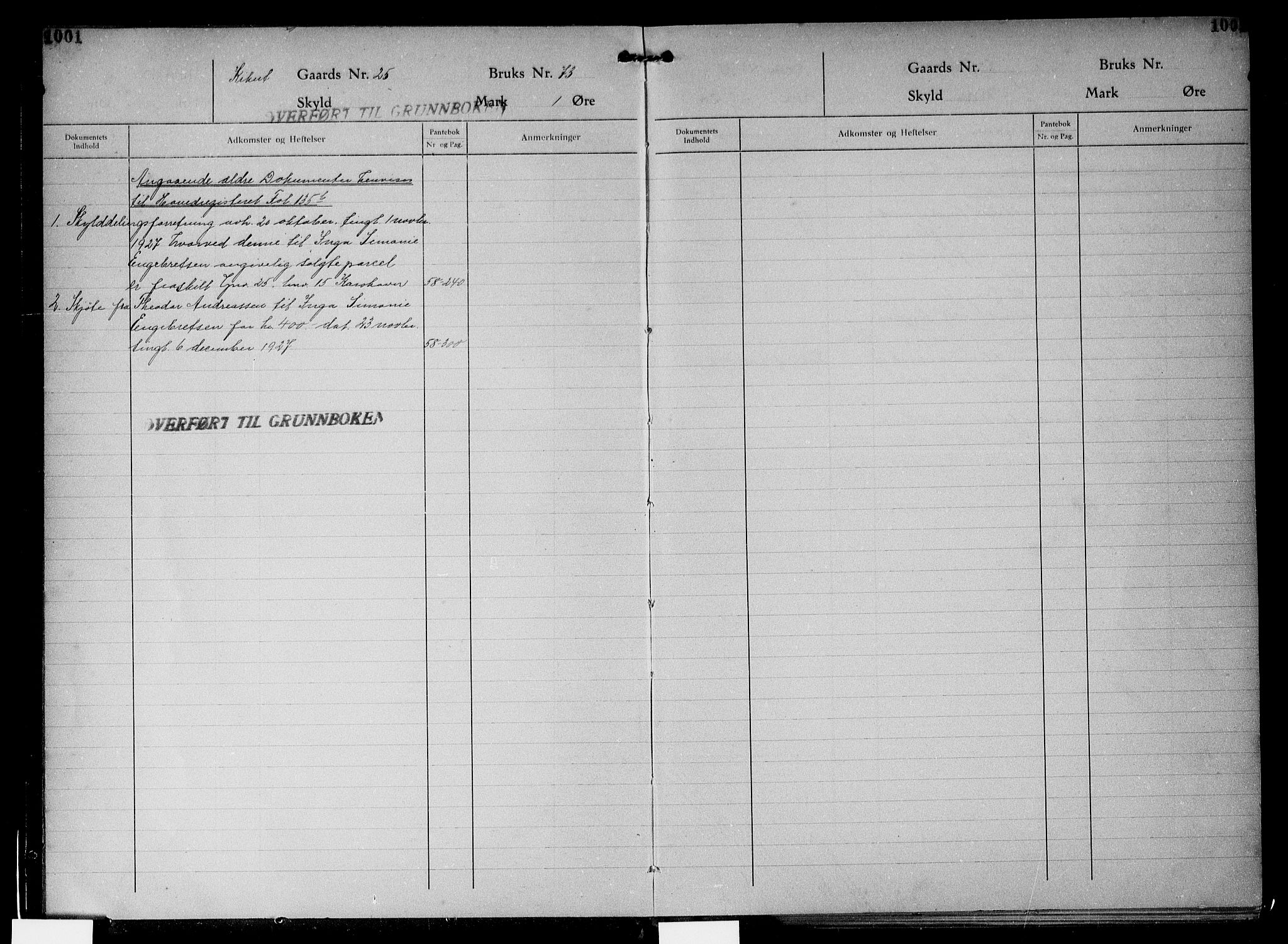 Onsøy sorenskriveri, SAO/A-10474/G/Gb/Gbc/L0004: Mortgage register no. III 4, 1926, p. 1001-1002