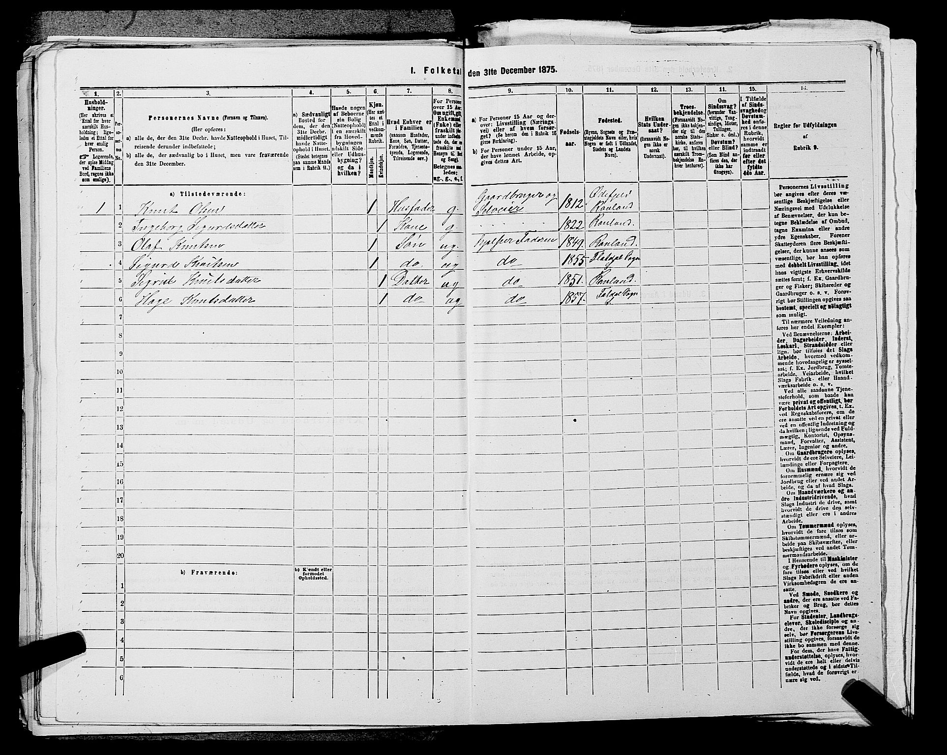 SAKO, 1875 census for 0828P Seljord, 1875, p. 1375