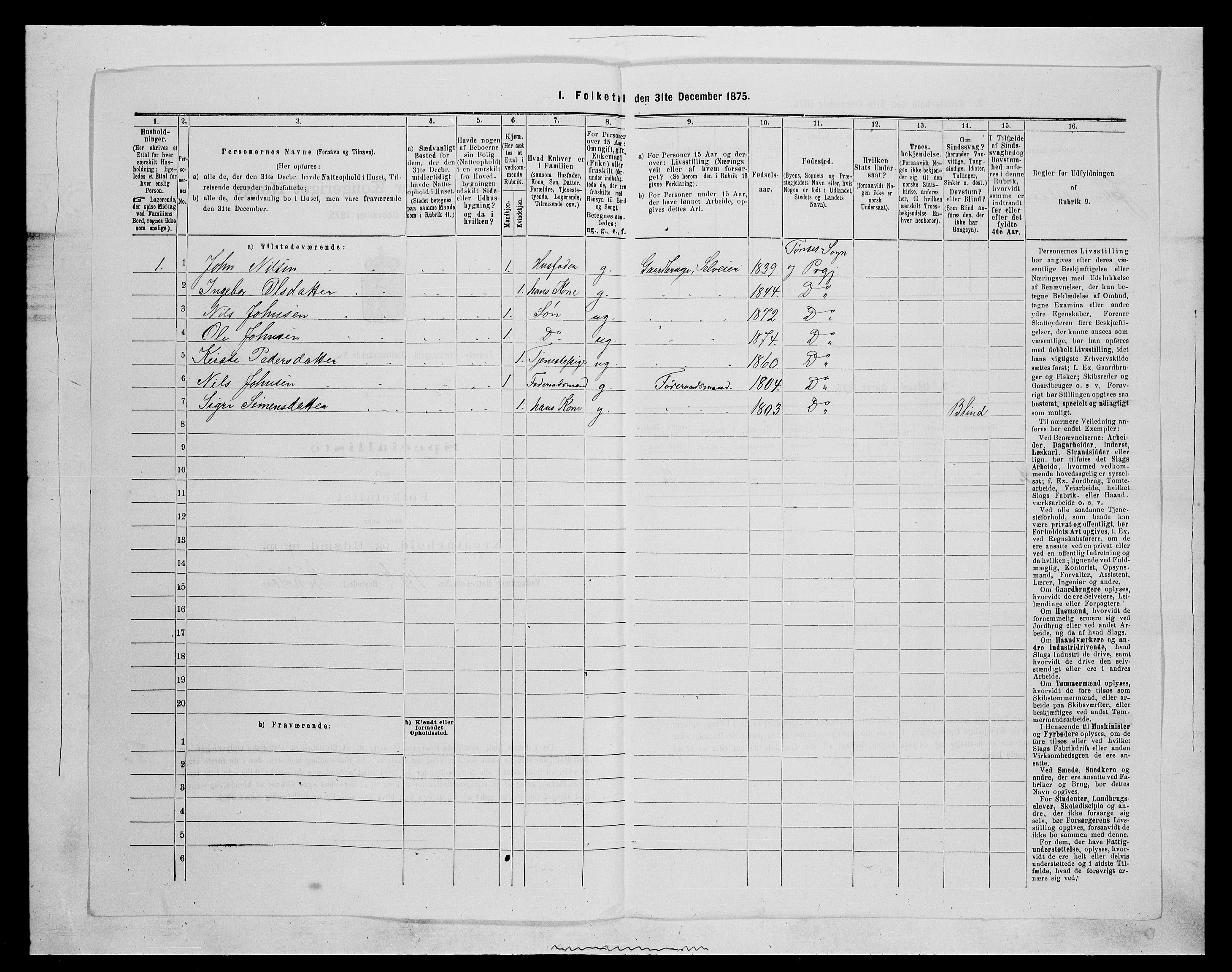 SAH, 1875 census for 0437P Tynset, 1875, p. 596