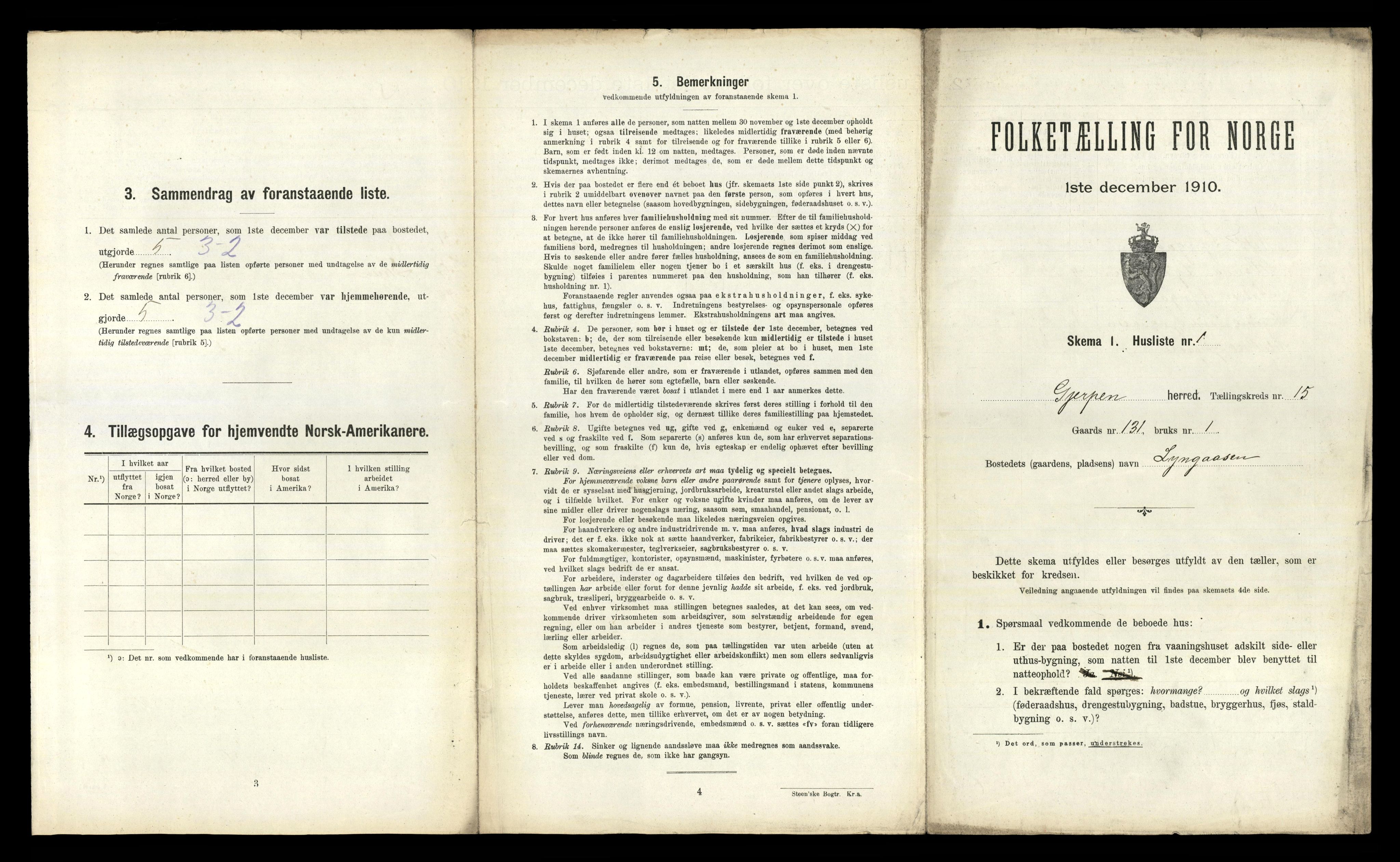 RA, 1910 census for Gjerpen, 1910, p. 2569